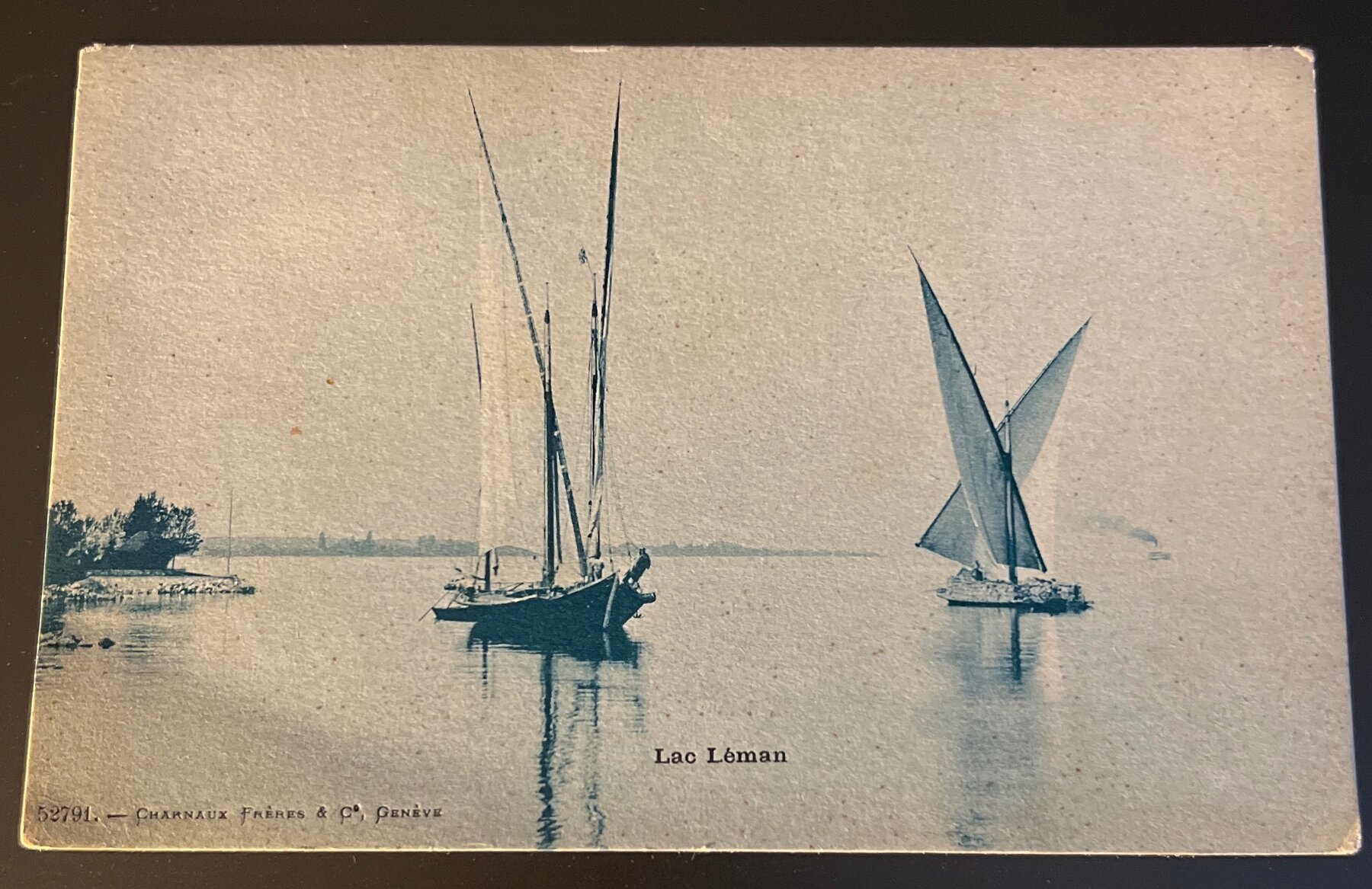 Postcard 1900s Lac Léman Geneva Switzerland Sailboats Charnaux Frères UDB