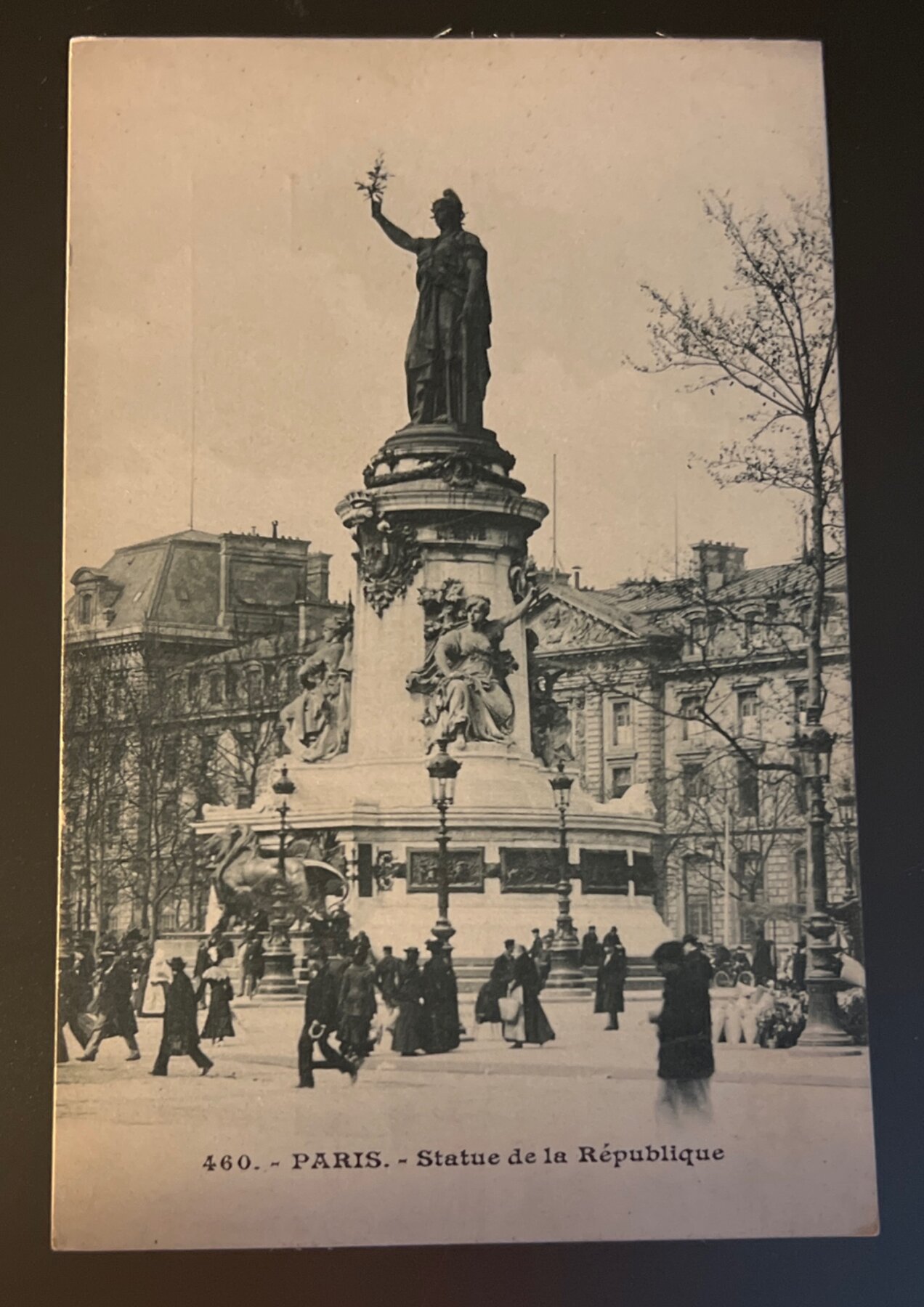 Postcard 1900 Paris Statue de la République Place de la République France