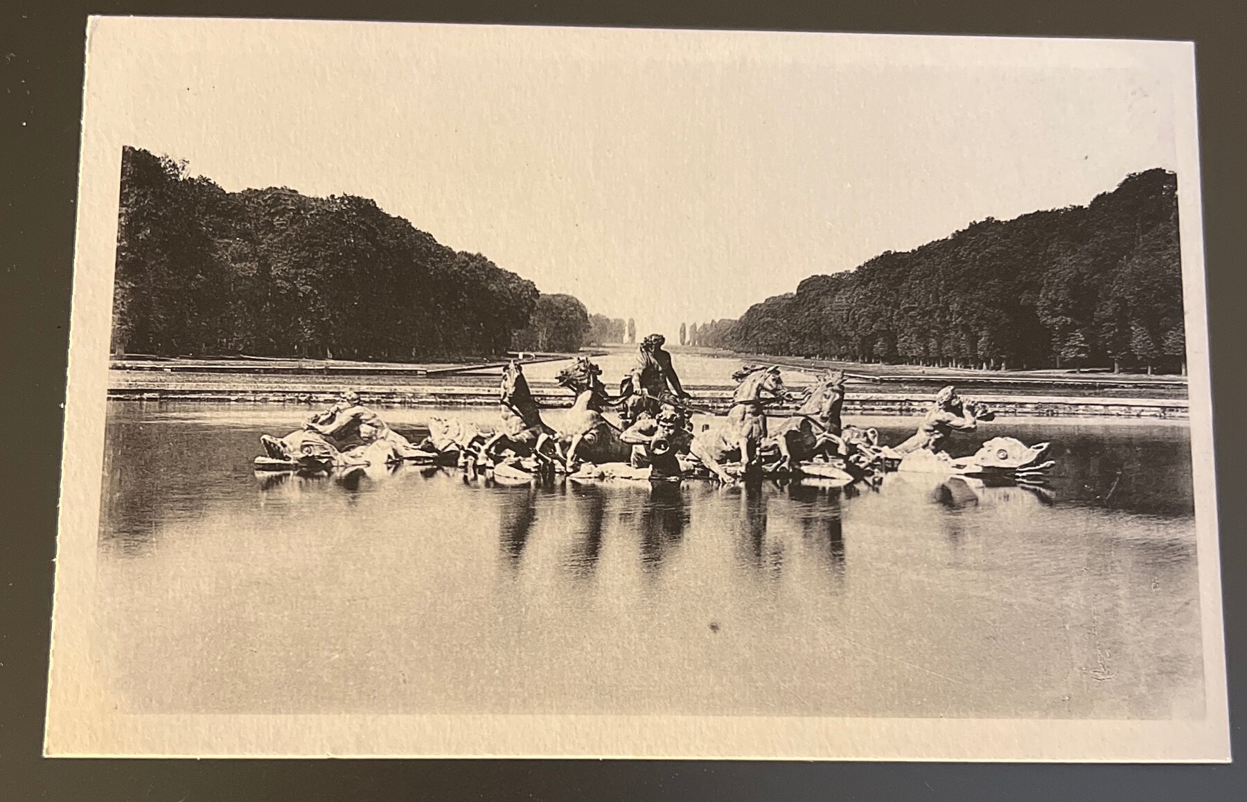 Postcard Versailles Bassin d'Apollon Fountain Park RPPC c1950 France