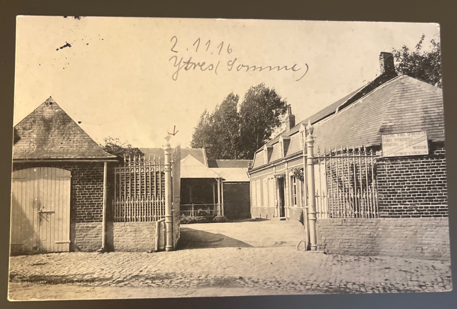 Postcard WWI German Feldpost 1916 Ytres Somme France RPPC Occupied Village
