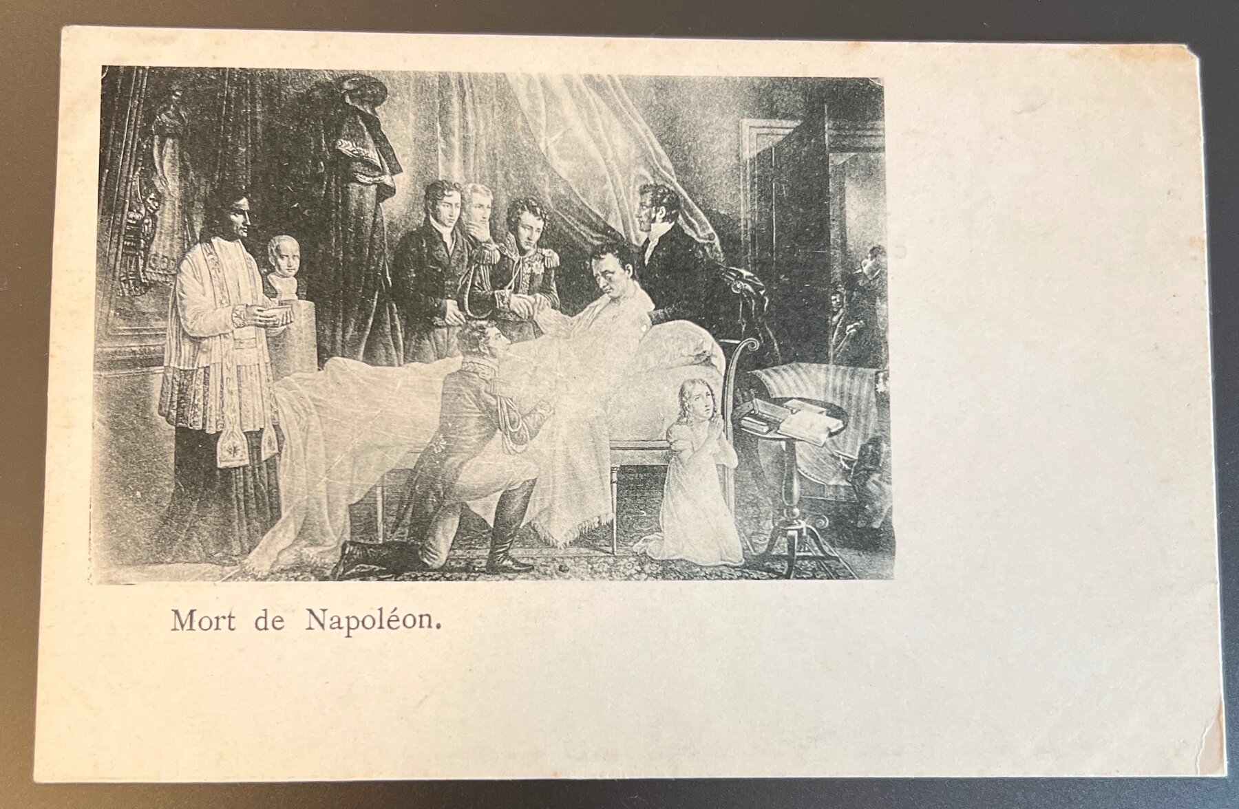 Postcard Mort de Napoleon Death Scene Deathbed c1900 French Carte Postale