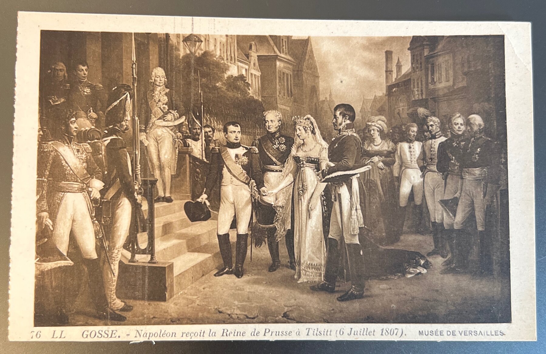 Postcard Napoleon Receives Queen Prussia Tilsit 1807 Gosse Versailles c1905