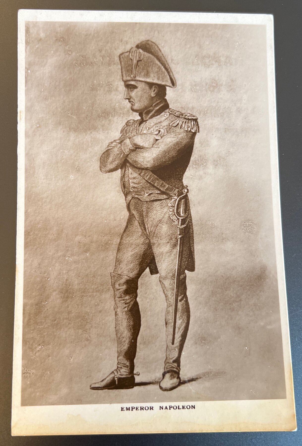 Postcard 1900s Emperor Napoleon Portrait Arms Crossed Bicorne Printed England