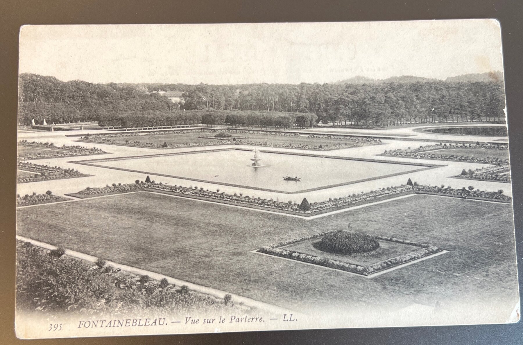 Postcard c1905 Fontainebleau Vue sur le Parterre Garden France LL No.395