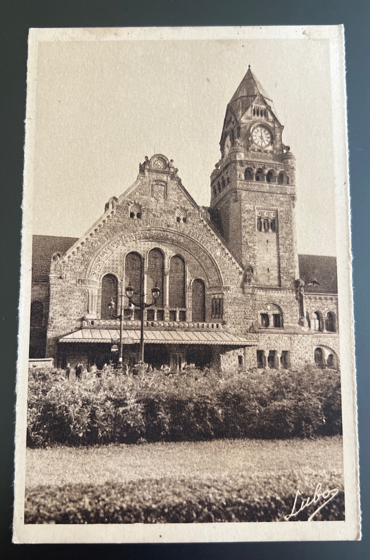 Postcard WWII 1940 Metz La Gare Train Station Lubo Photo Feldpost Germany