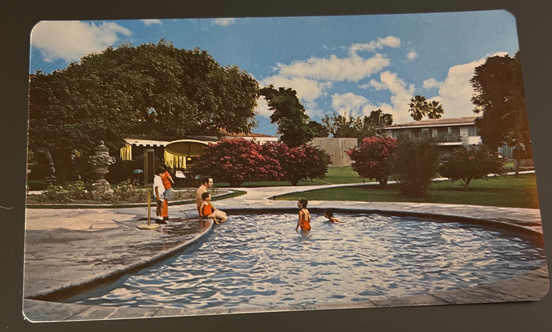 Postcard 1960s Chrome Guadalajara Mexico Camino Real Hotel Children's Pool