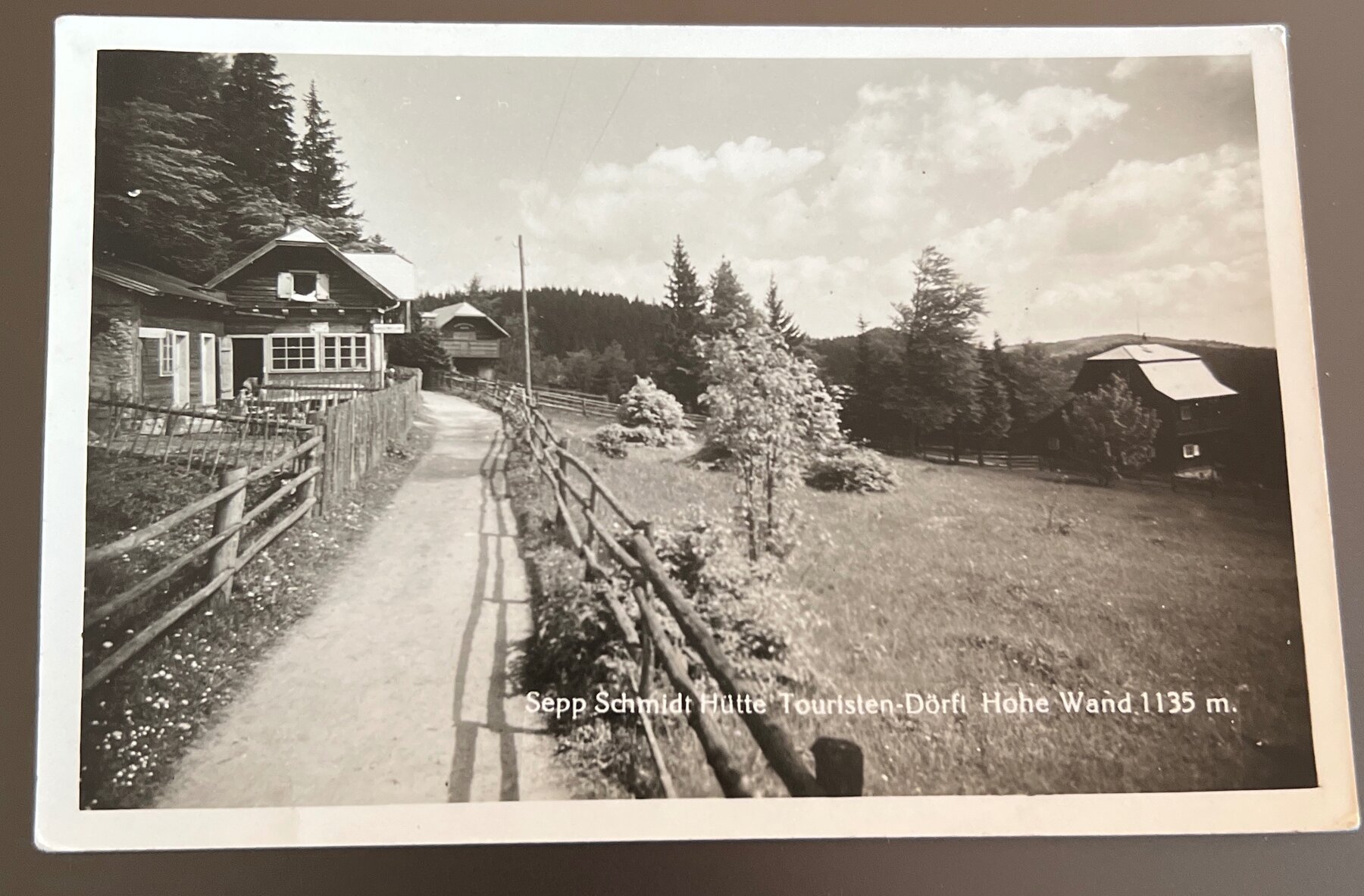 Postcard 1940 RPPC Sepp Schmidt Hütte Hohe Wand Austria Deutsches Reich Stamp