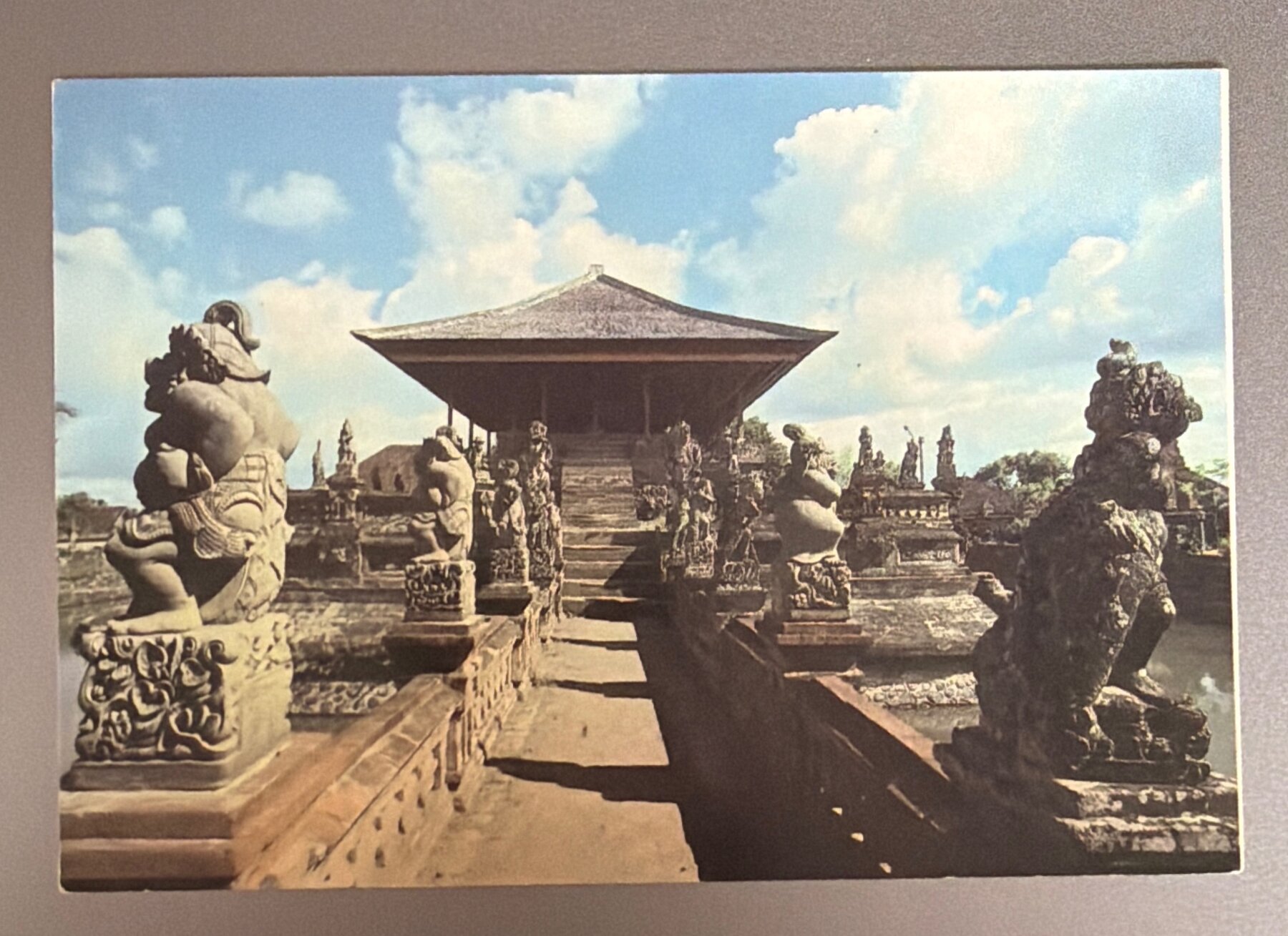 Postcard Bali Indonesia Kertha Gosa Klungkung Temple Chrome Unused