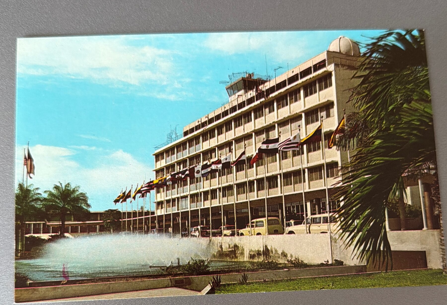Postcard 1960s International Airport Hotel San Juan Puerto Rico Chrome Isla Verde