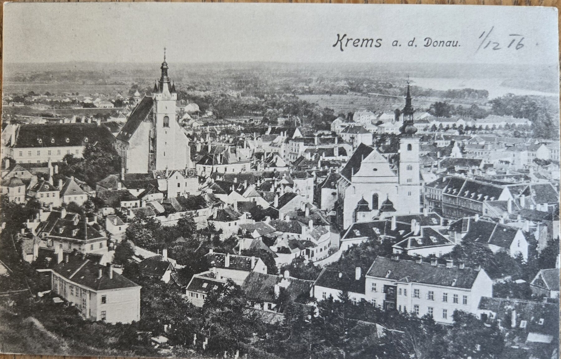 Krems an der Donau Austria Panorama Postcard 1915