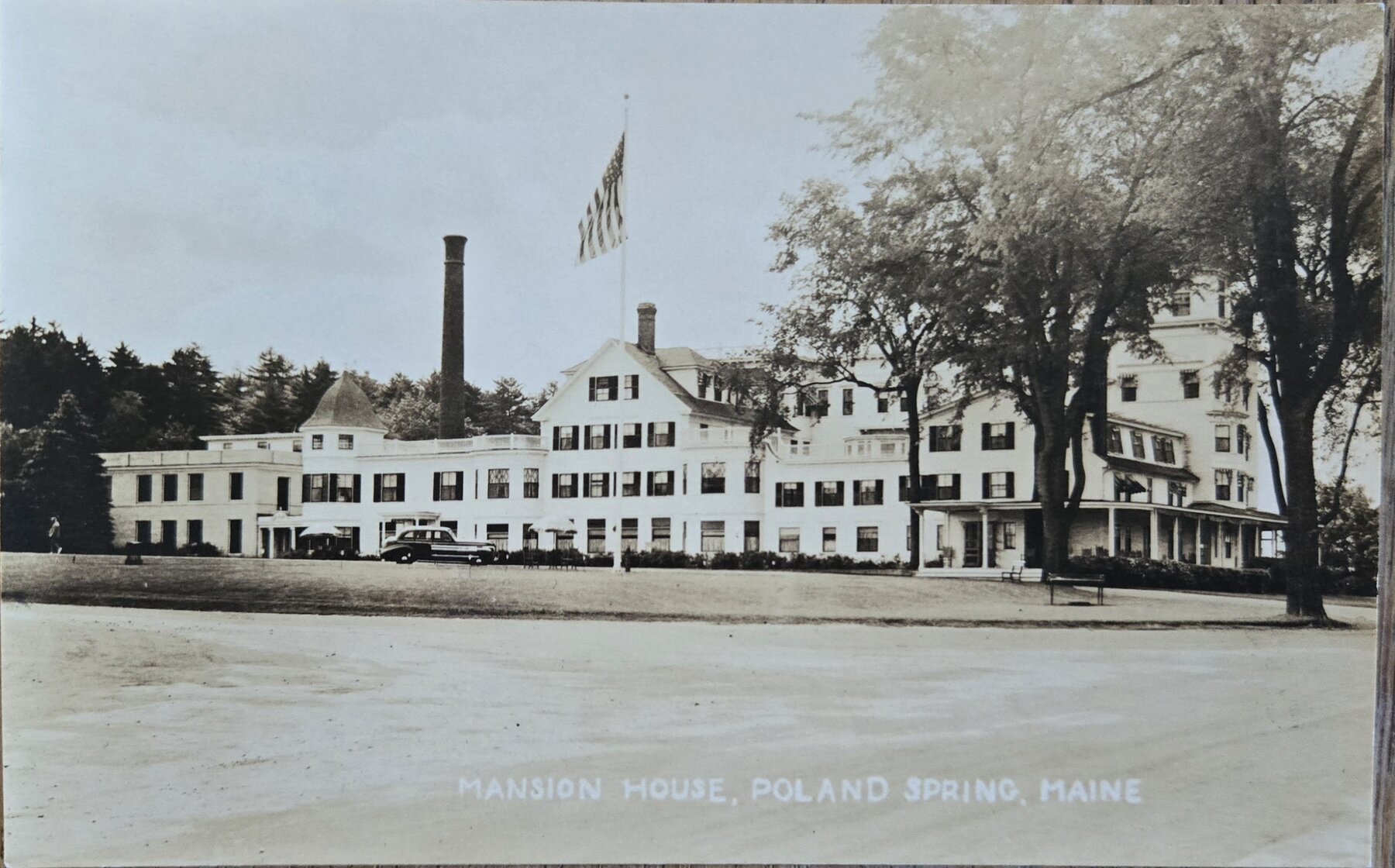 RPPC Mansion House Poland Spring Maine Postcard c1940