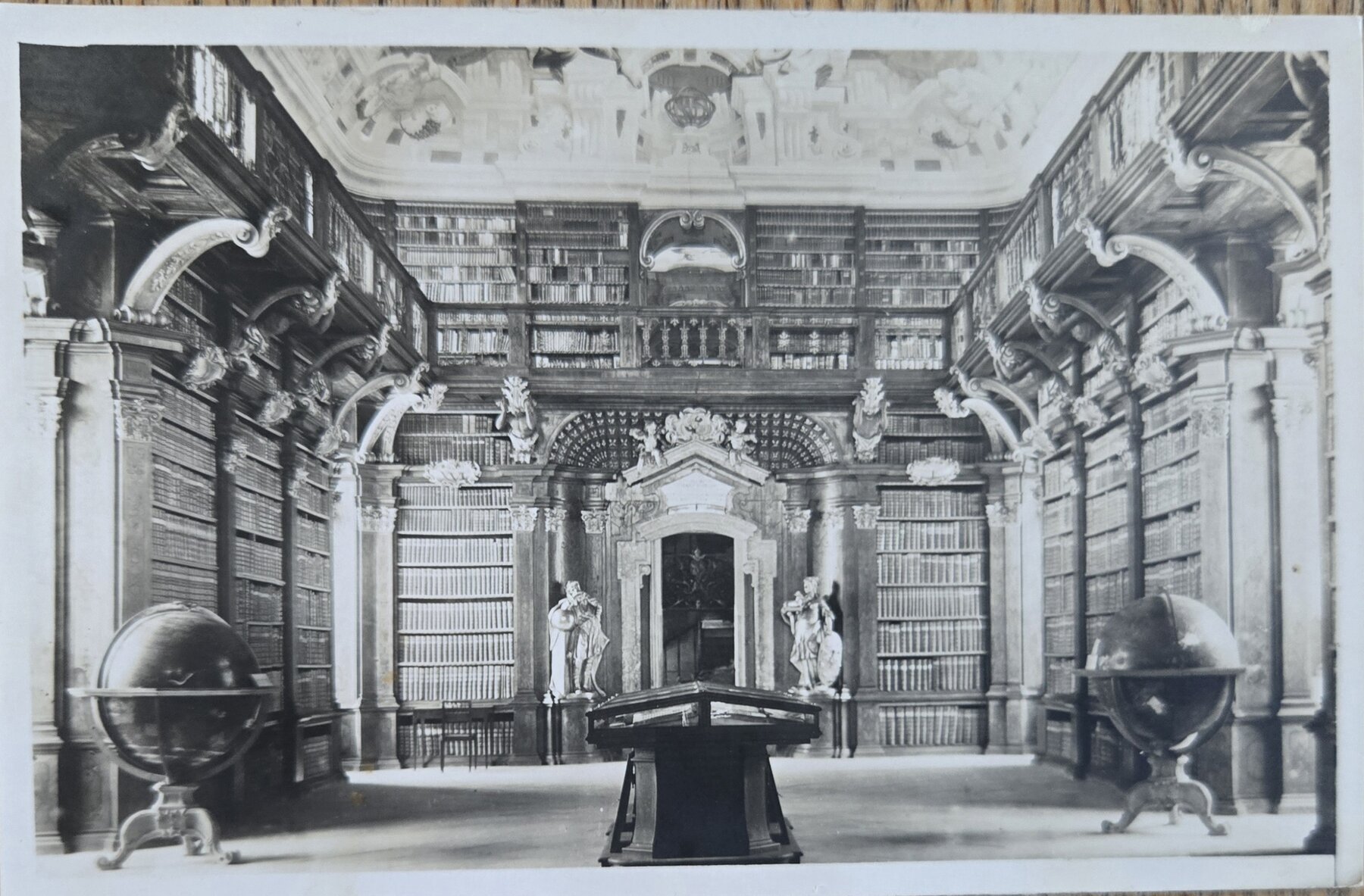 Stift Melk Abbey Library Austria RPPC Postcard c1920
