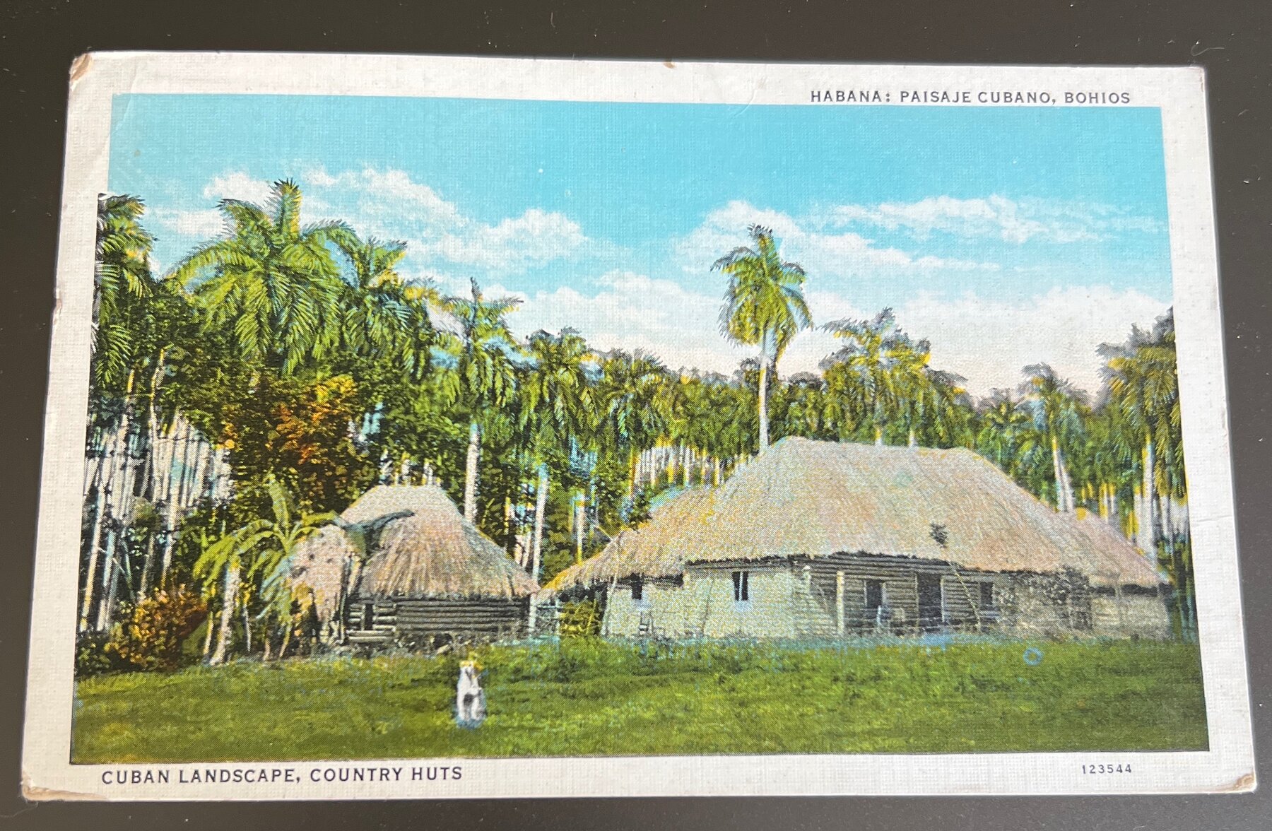 Postcard 1948 Cuba Havana Country Huts Bohios Linen Censored WWII Roy Used