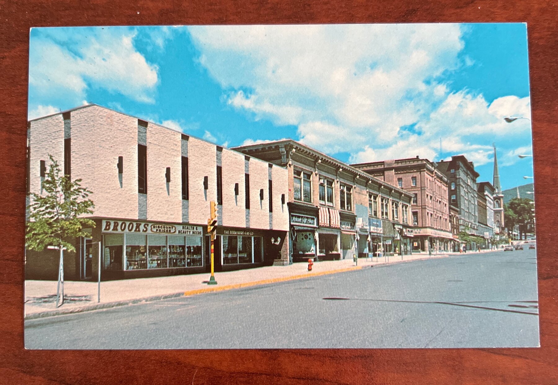 Chrome Main Street North Adams Massachusetts Mohawk Trail Postcard 1960s