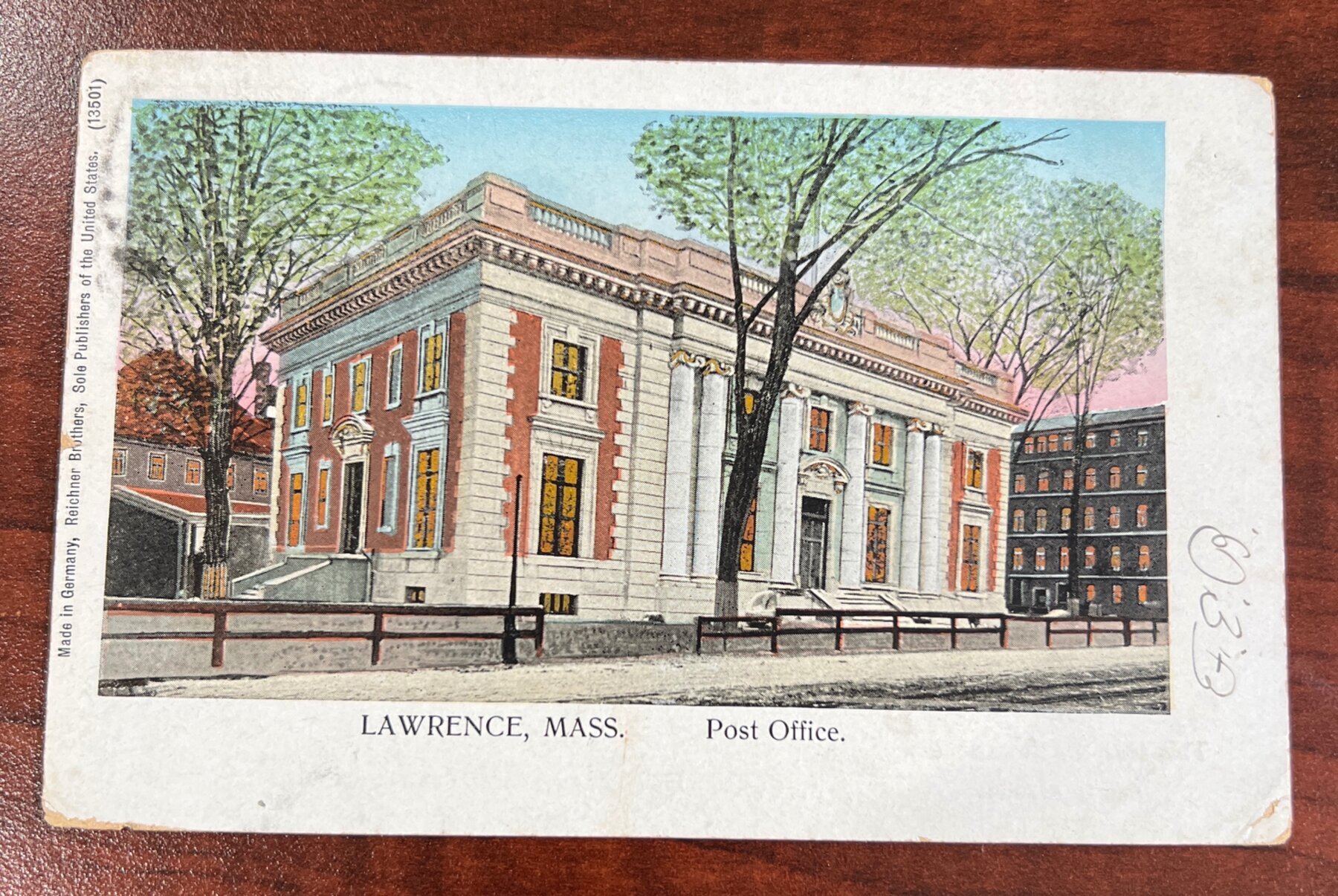 Lawrence Massachusetts Post Office Federal Building Postcard 1906
