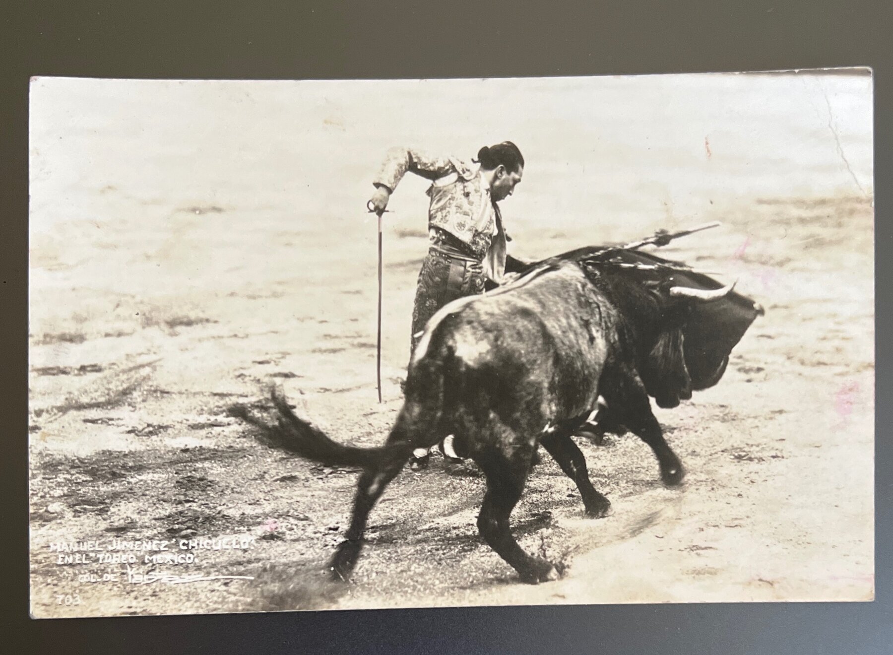 RPPC Chicuelo Matador Bullfighter El Toreo Mexico City Postcard c1925