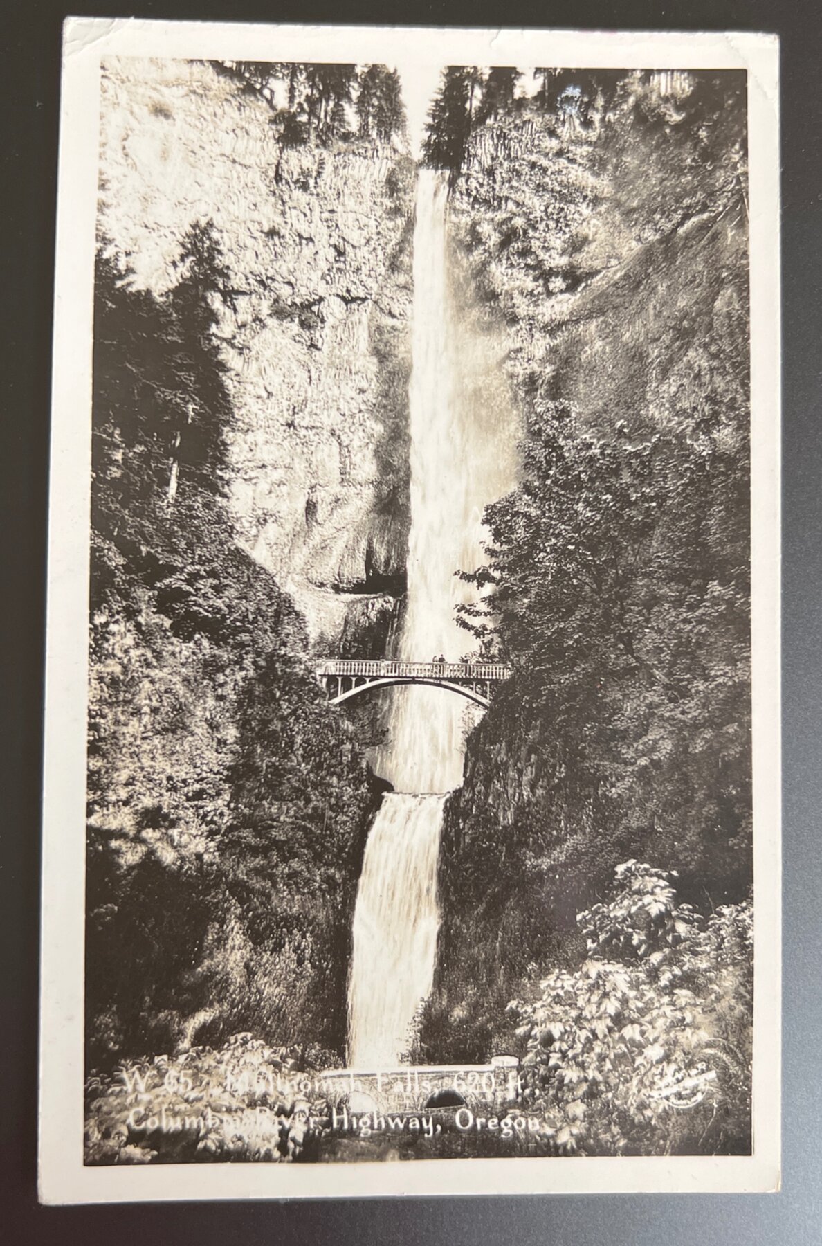 Postcard 1920s Multnomah Falls Oregon Columbia River Highway RPPC Unused