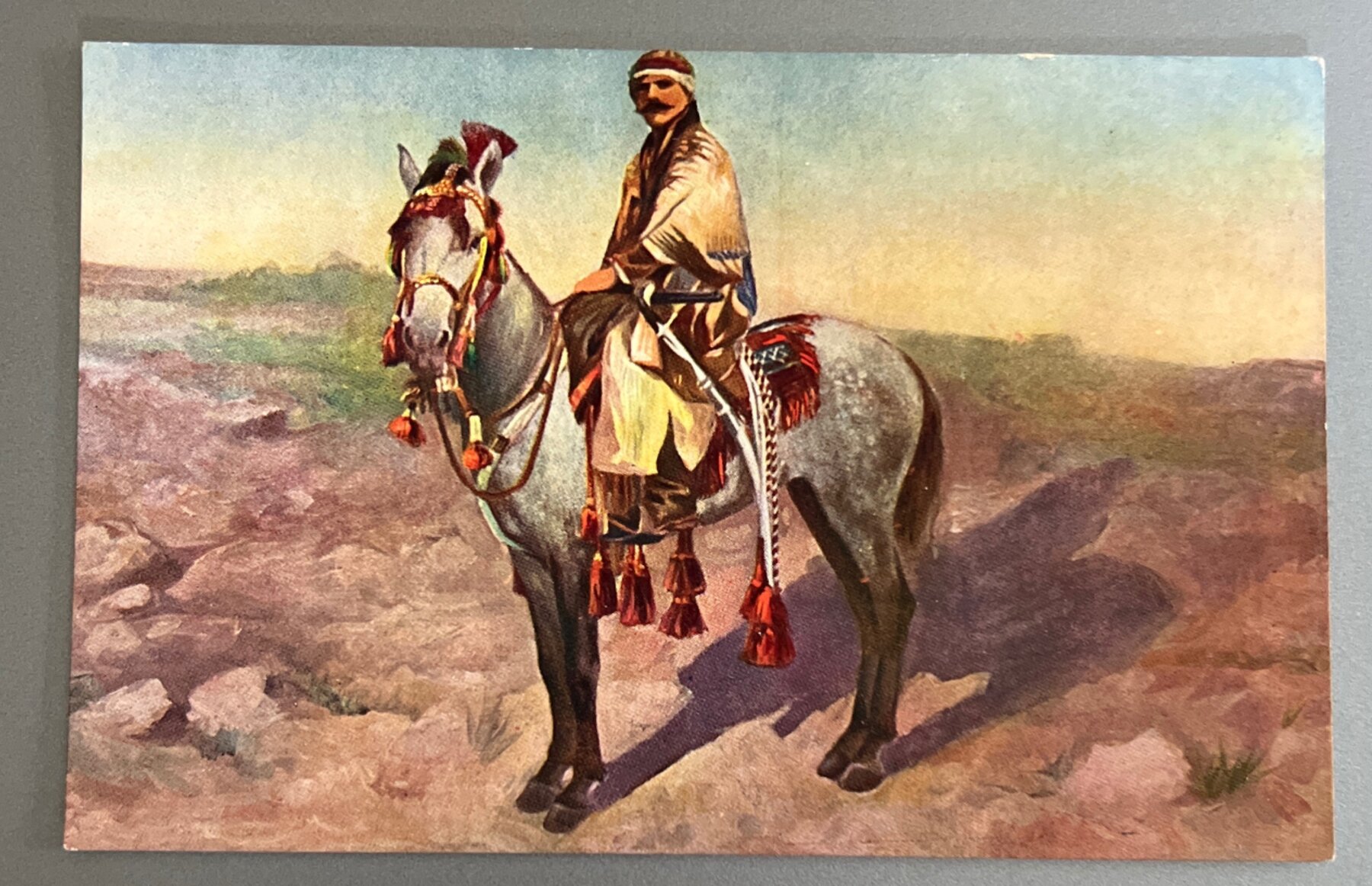 Postcard c1910 Bedouin Costume Horseman Desert Tuck Style Made in Germany Series 1711