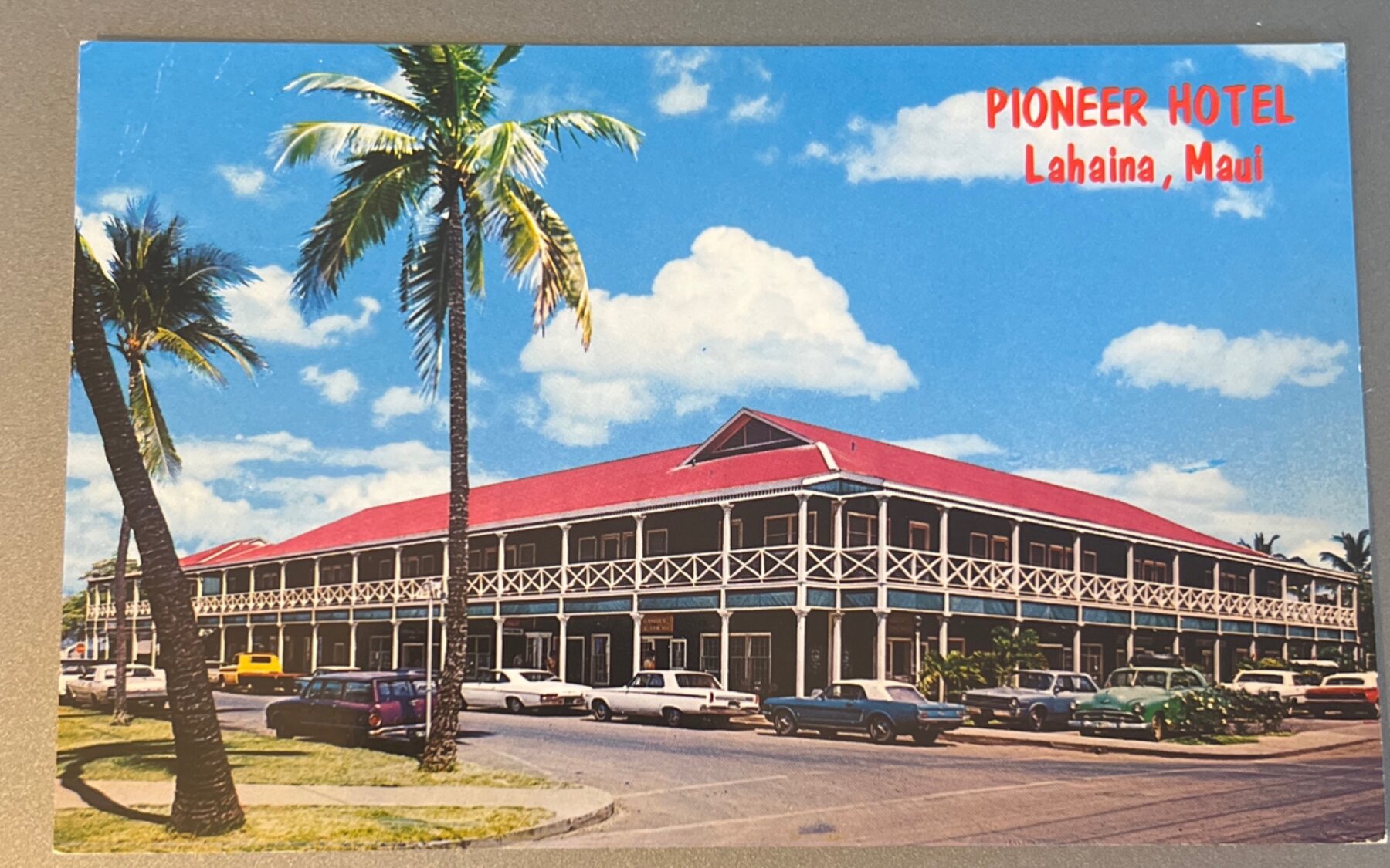 Postcard Pioneer Hotel Lahaina Maui Hawaii Chrome 1960s Used Lou Flossie