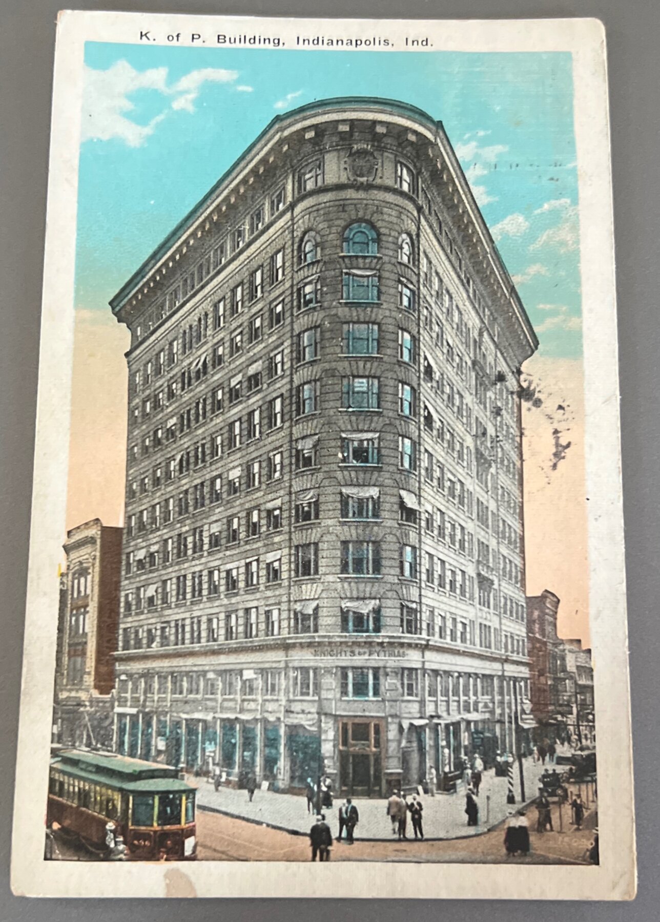 Postcard K of P Knights of Pythias Building Indianapolis Indiana 1929 Used