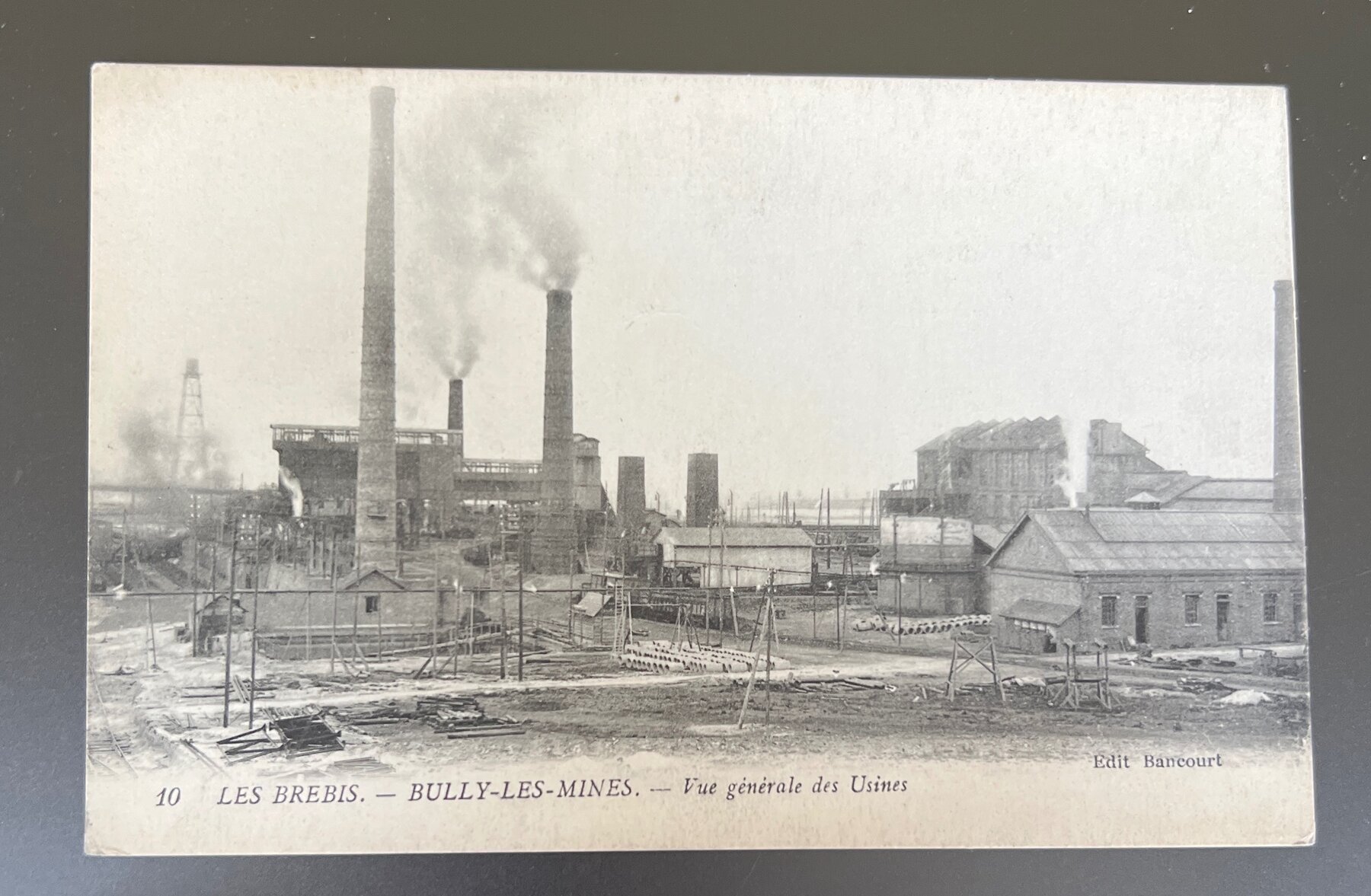 Les Brebis Bully-les-Mines Coal Mine Factory General View Postcard c1910