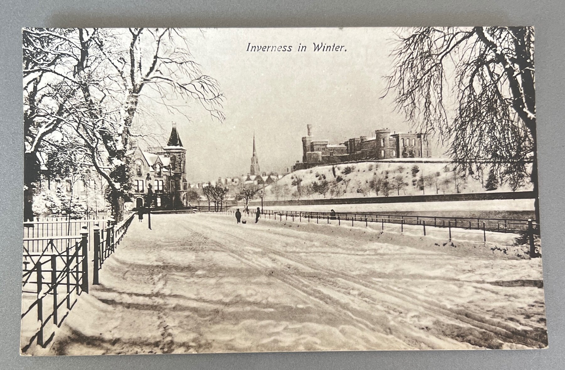 Postcard 1900s Inverness in Winter Scotland Snow Scene Ideal Series Saxony