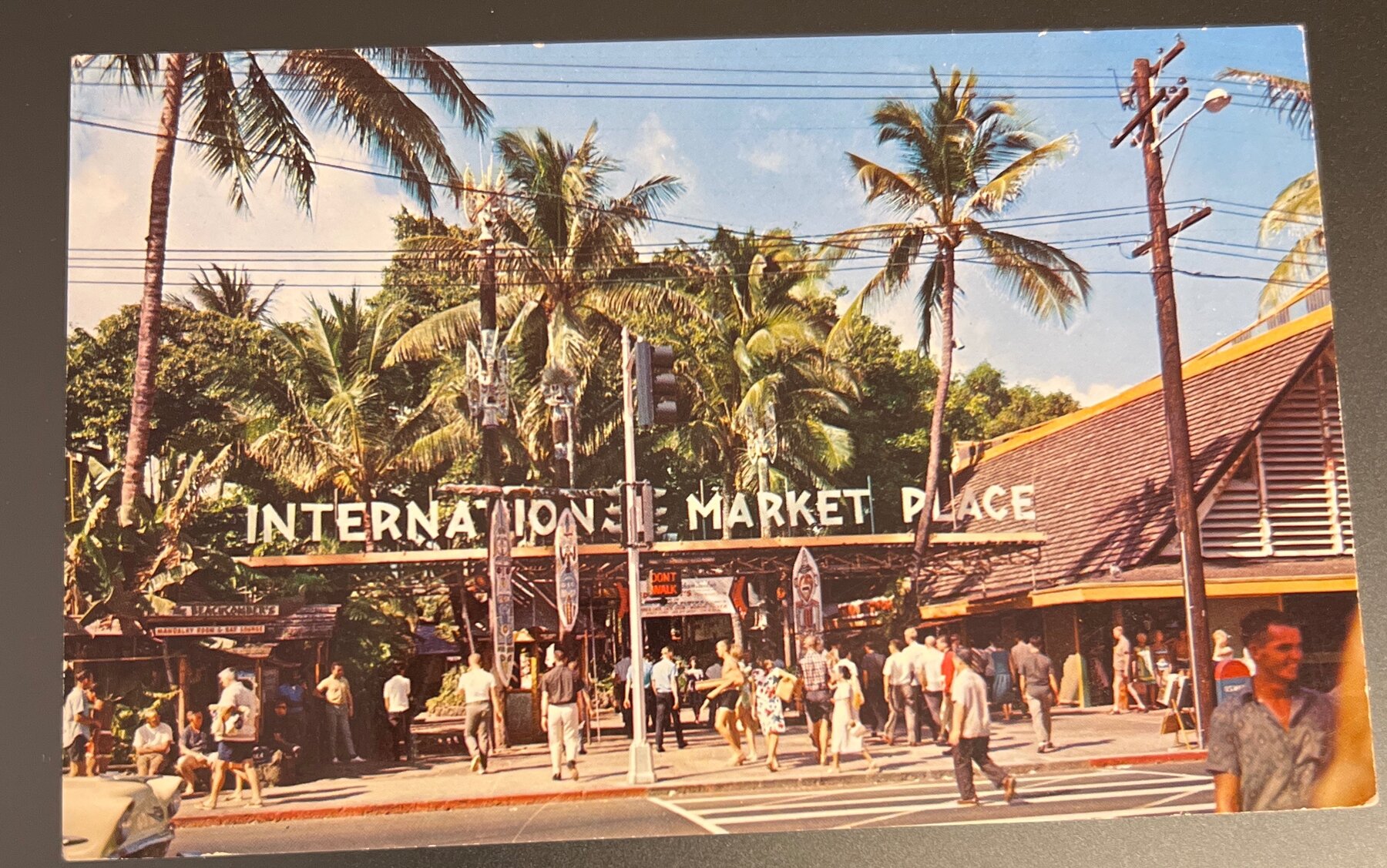 Postcard 1960s International Market Place Waikiki Hawaii Chrome Honolulu