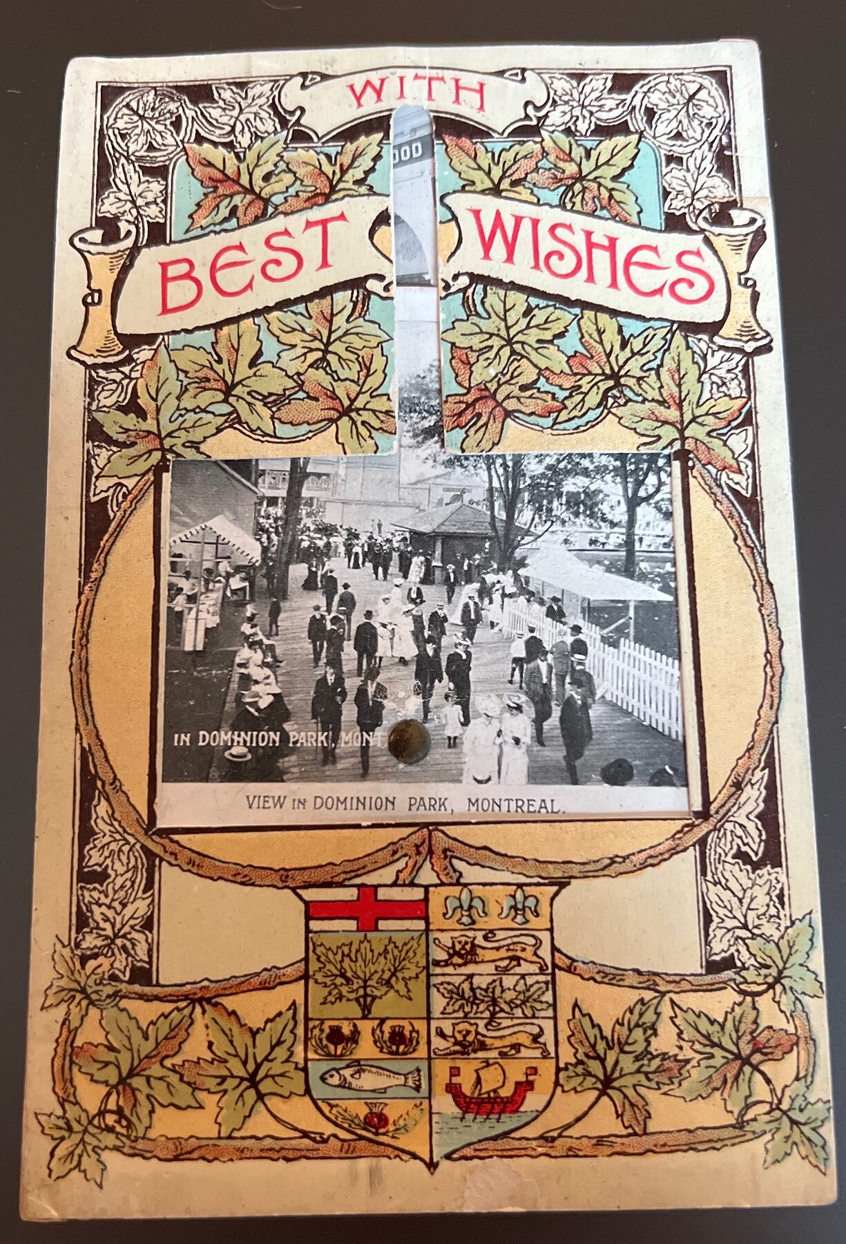Postcard 1906 Dominion Park Montreal Canada Mechanical Novelty Best Wishes