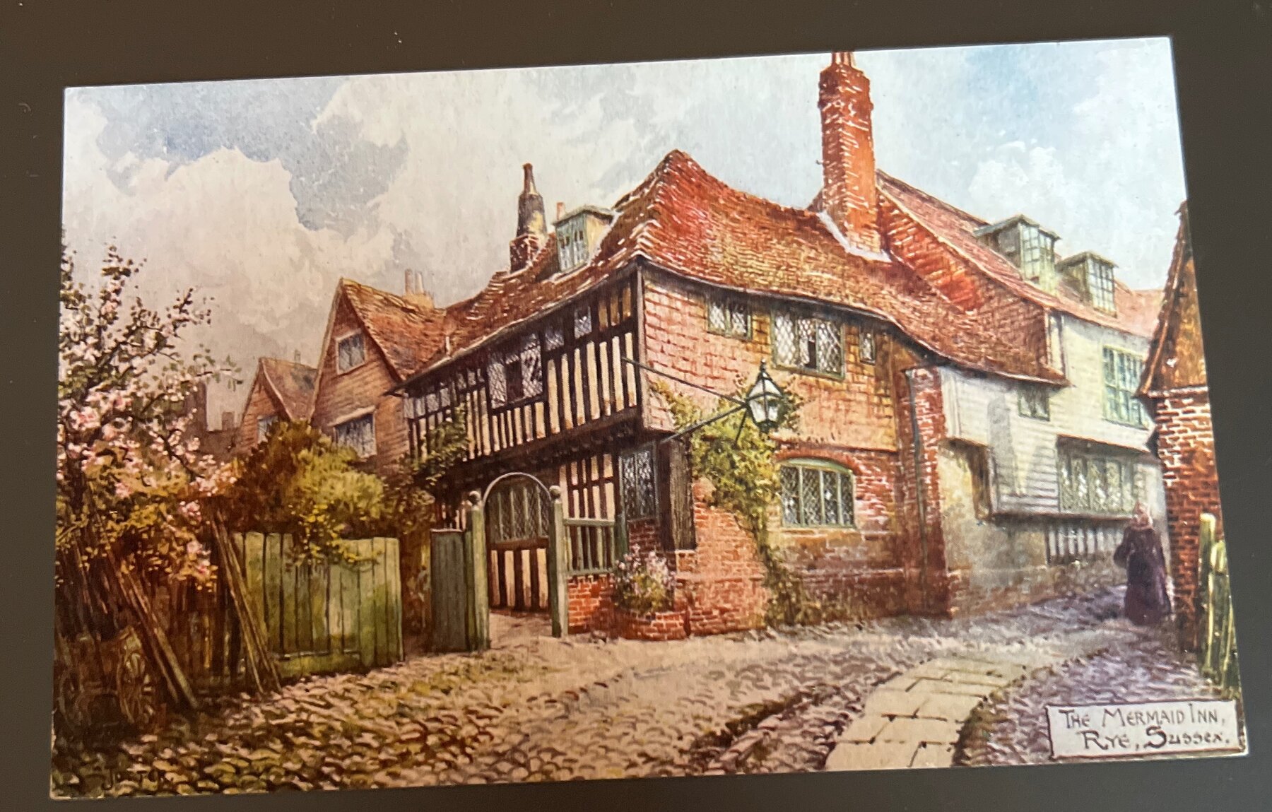 Postcard c1902 Mermaid Inn Rye Sussex Pinachrome Art Series Oilette Style UK