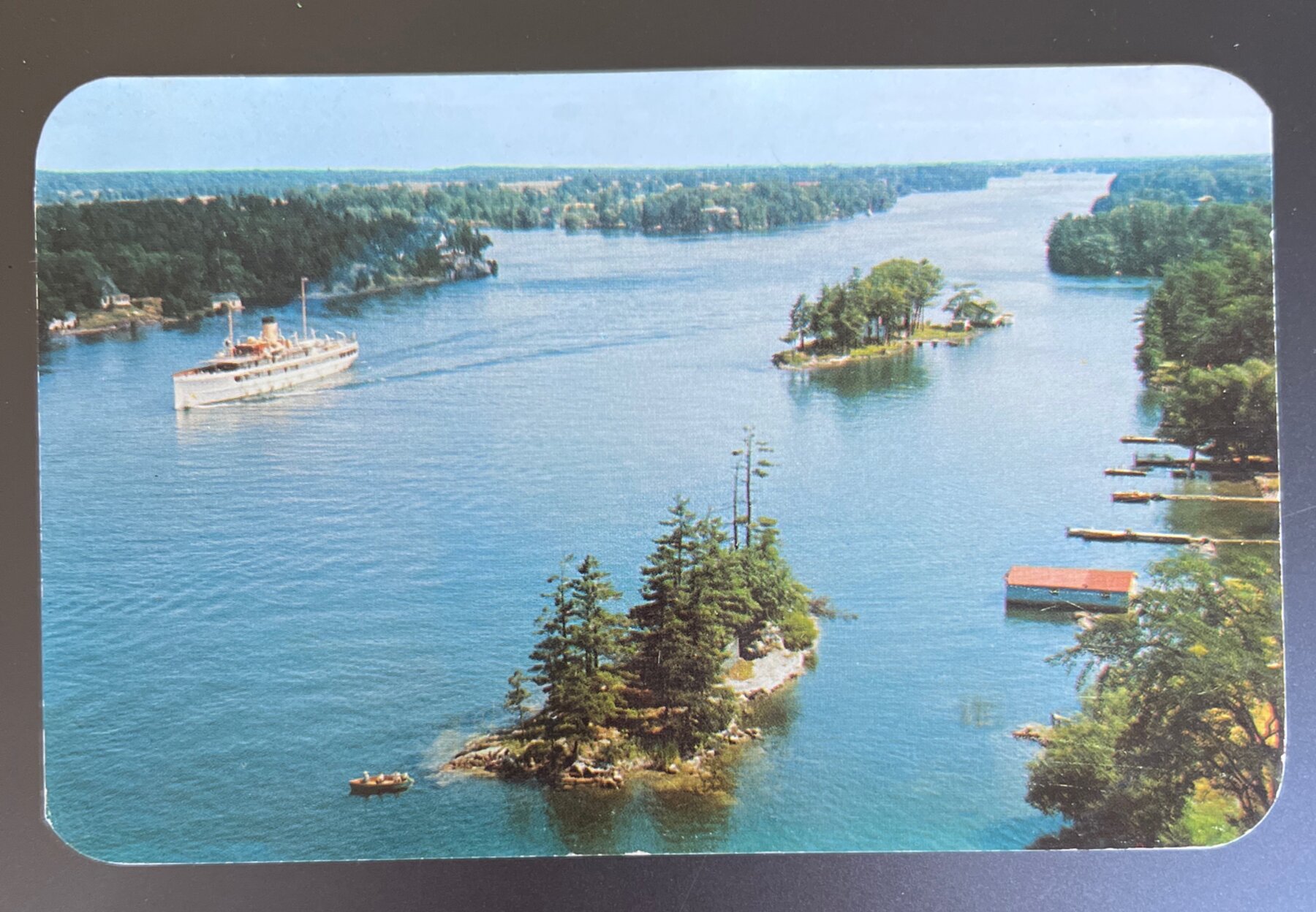 Thousand Islands NY Steamship St Lawrence River Postcard 1959