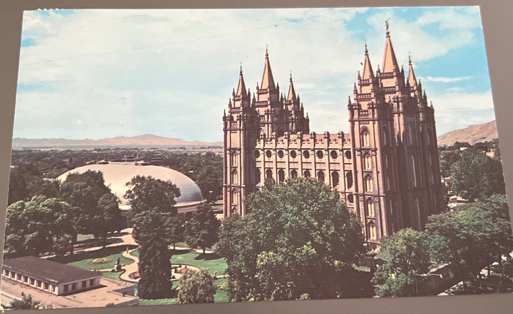 Postcard 1962 Temple Square Salt Lake City Utah LDS Tabernacle Chrome