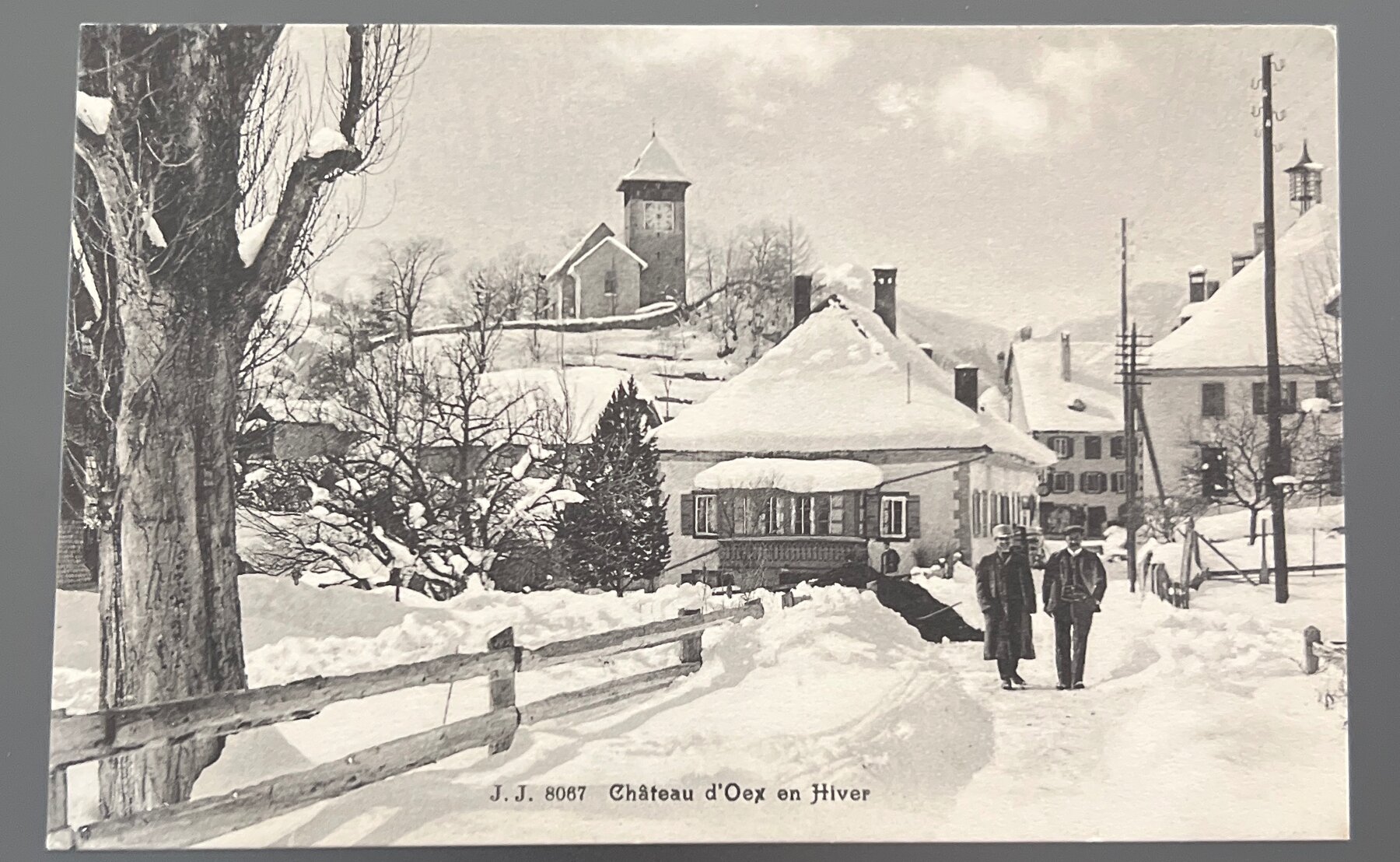 Postcard c1905 Château-d'Oex en Hiver Winter Village Switzerland Jullien