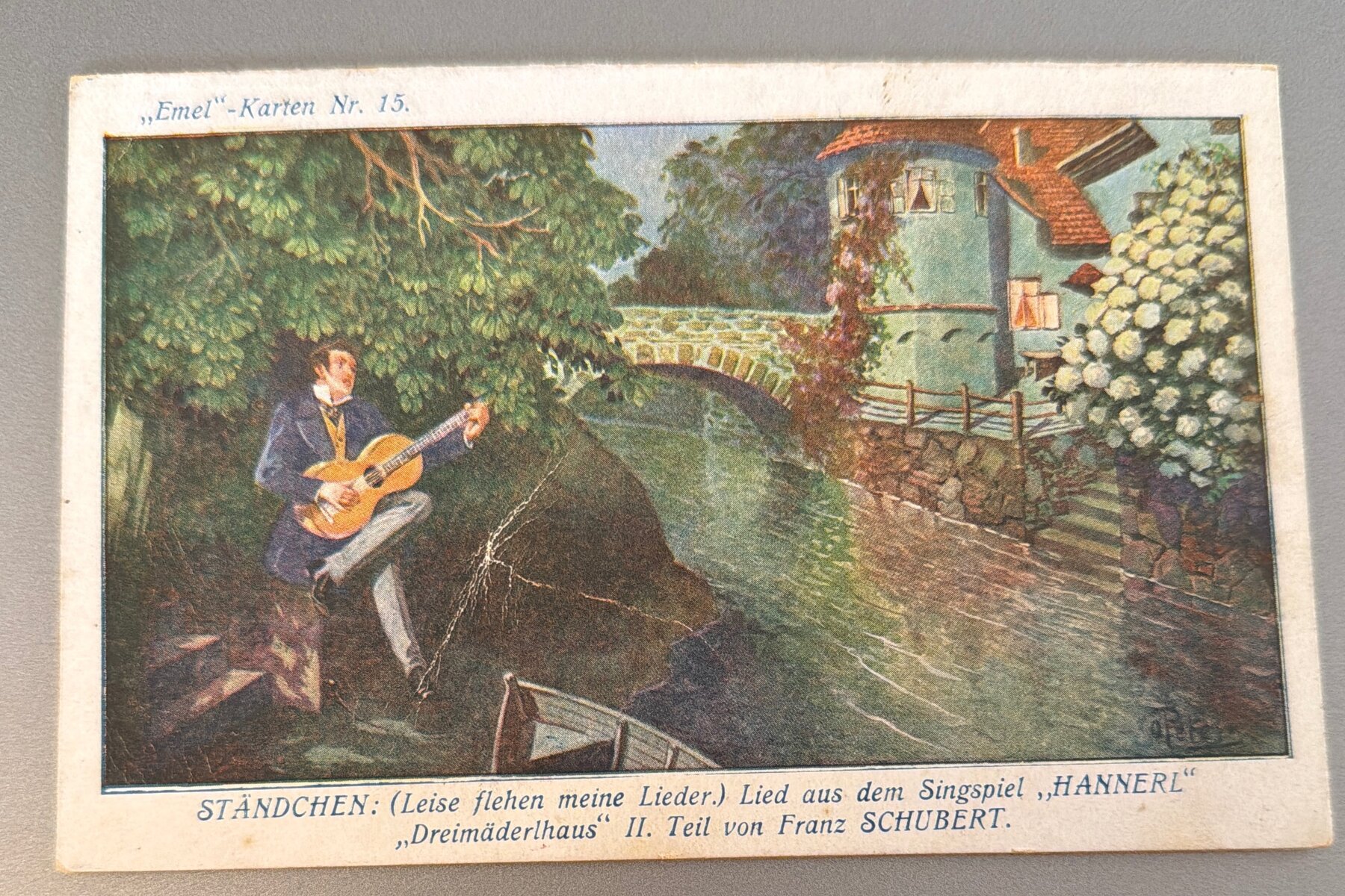 Postcard c.1920 German Emel-Karten Schubert Ständchen Music Sheet Vienna