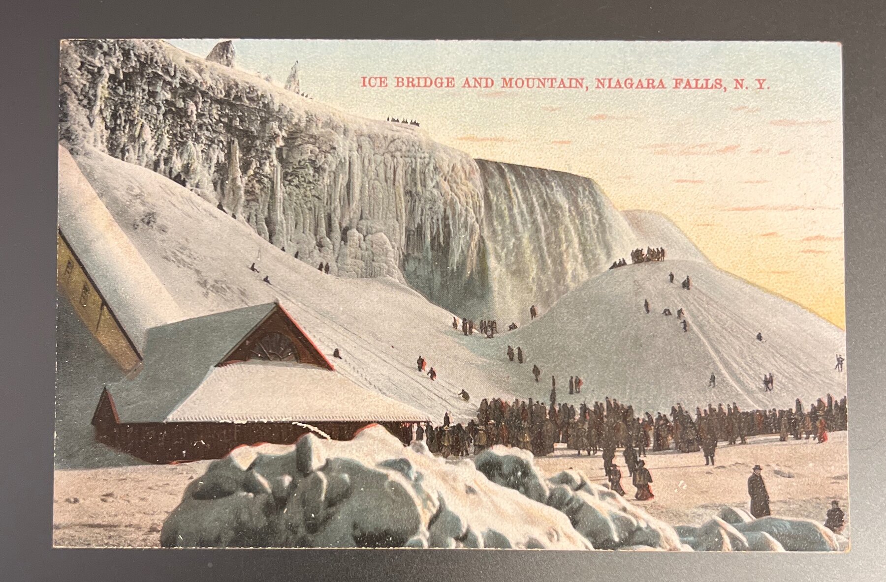 Postcard 1901-1907 Ice Bridge Mountain Niagara Falls NY Winter Pre-Linen Unused