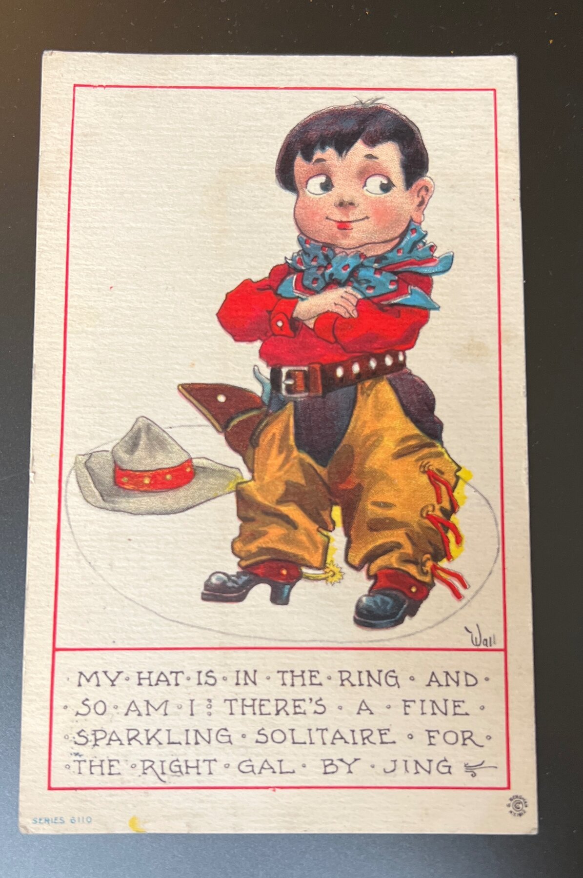 America Forever Bernhardt Wall Patriotic Boy Flag Postcard 1912
