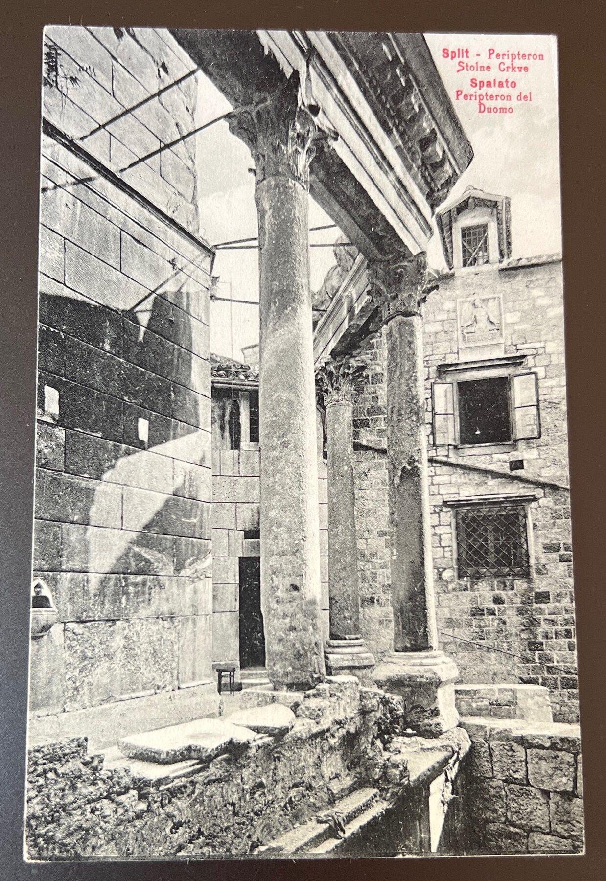 Postcard 1909 Split Spalato Cathedral Peristyle Roman Columns Croatia