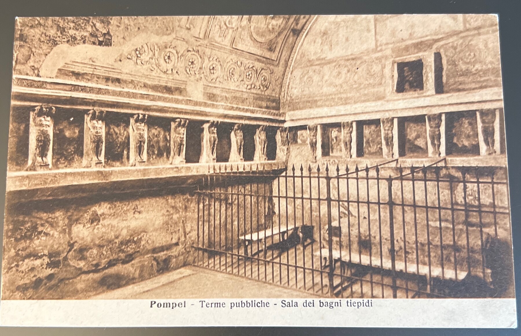 Postcard Pompeii Public Baths Tepidarium Terme Pubbliche Italy Trampetti