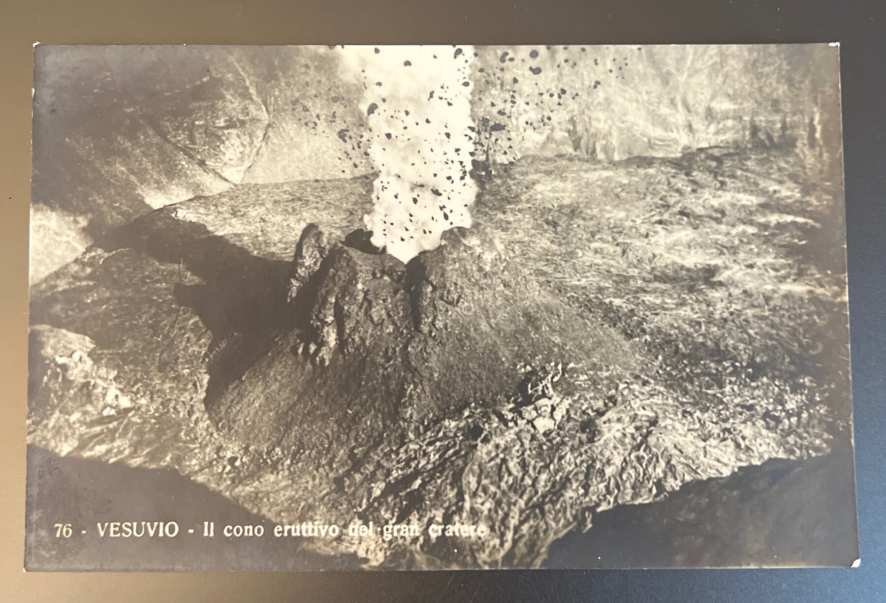 Postcard 1900s Vesuvio Il Cono Eruttivo Gran Cratere RPPC Italy Cordova