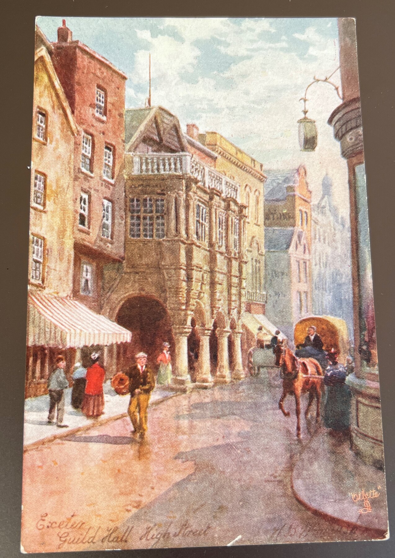 Postcard c1902 Exeter Guildhall High Street Tuck Oilette Art Card England