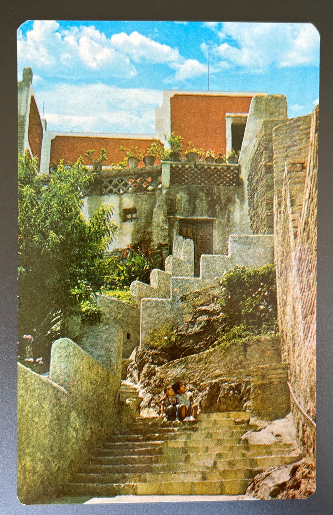 Postcard 1960s Callejon del Caracol Snail's Alley Guanajuato Mexico Chrome