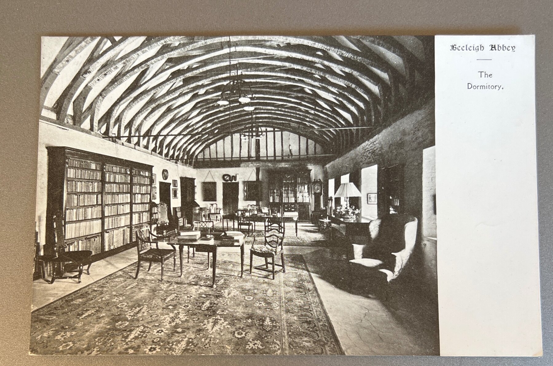 Postcard c1905 Beeleigh Abbey Dormitory Library Essex England Medieval Hall