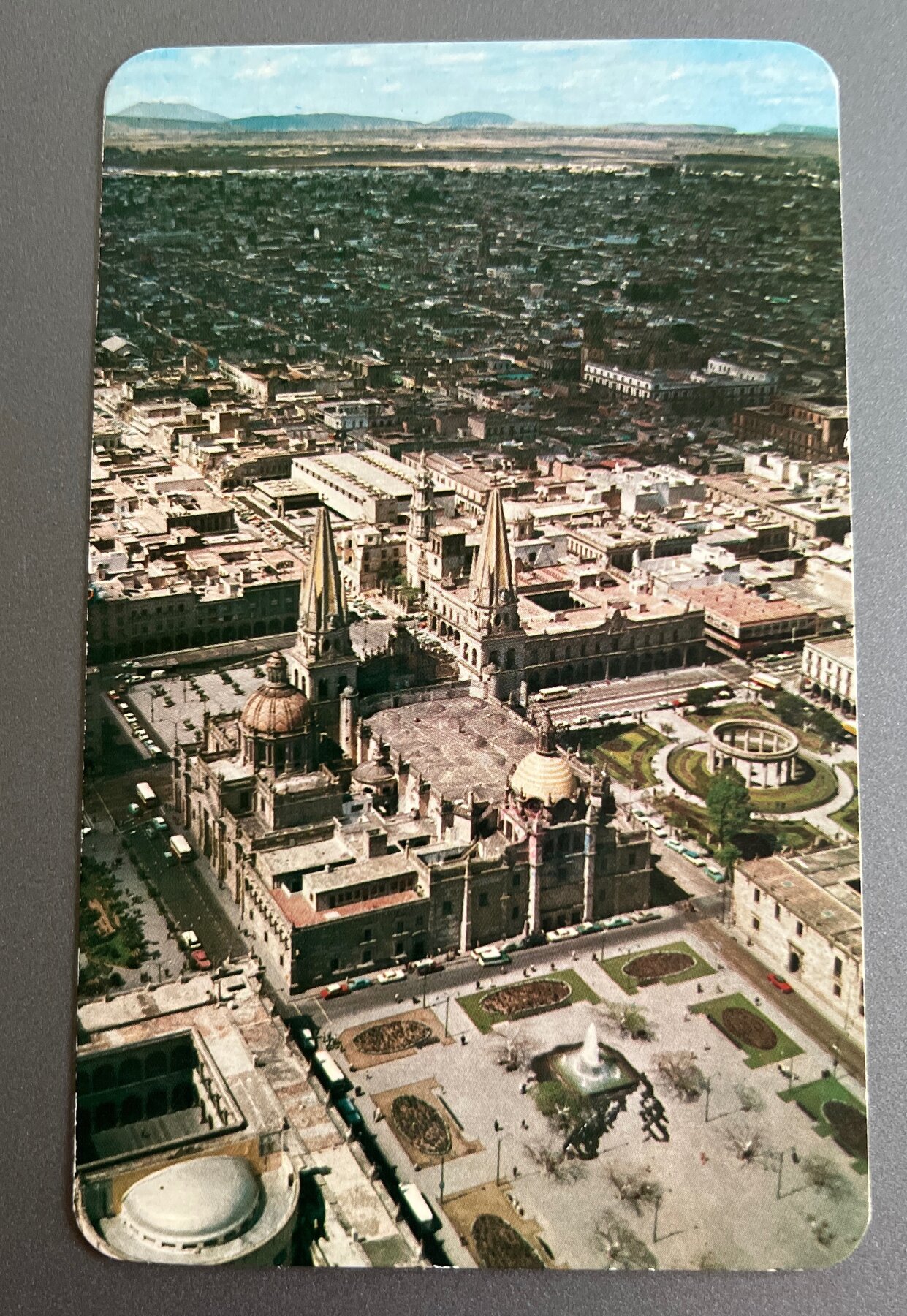 Postcard 1980s Chrome Guadalajara Cathedral Aerial View Jalisco Mexico Used