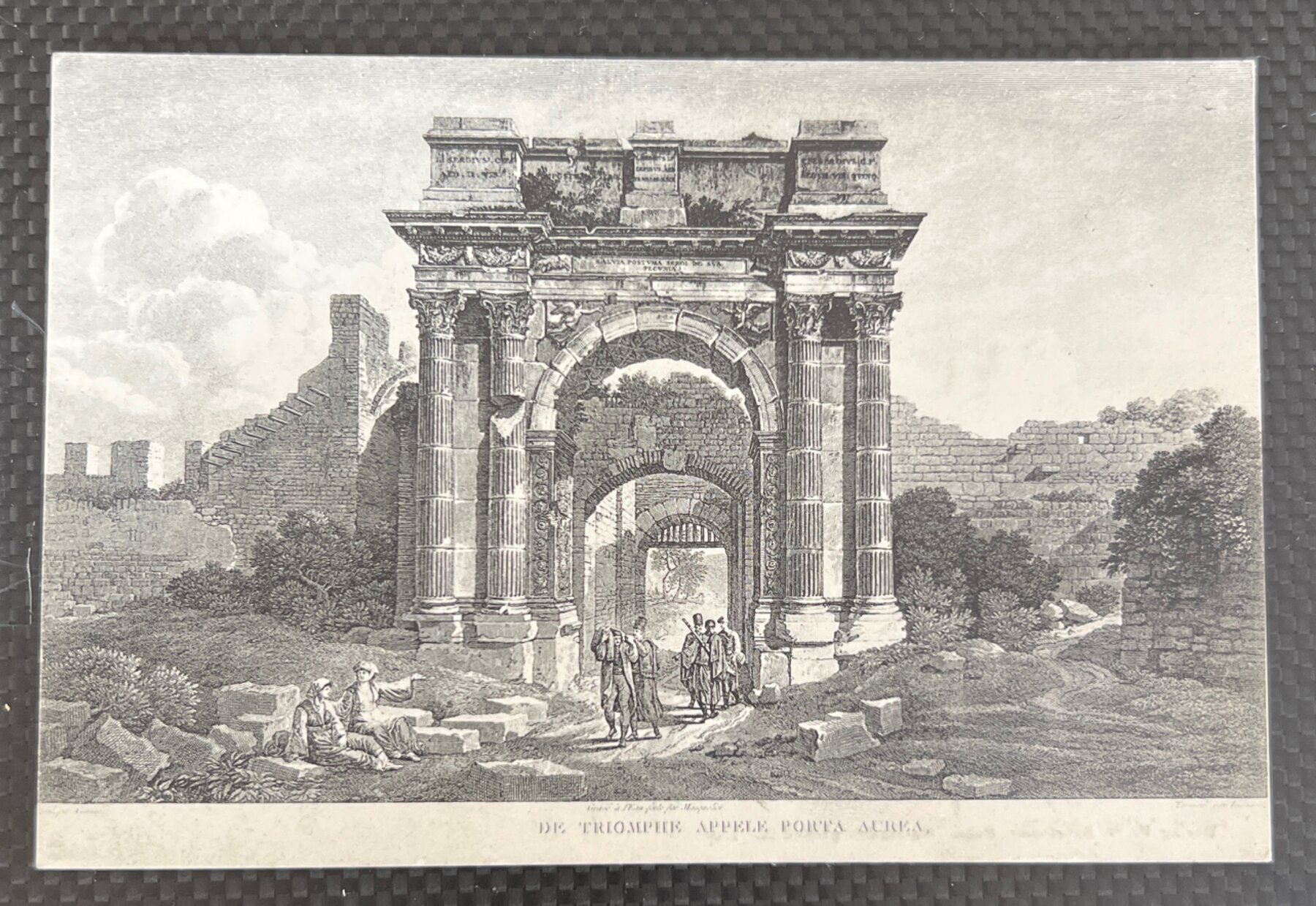 Postcard 1909 Pola Roman Arch Porta Aurea Triumphal Steel Engraving