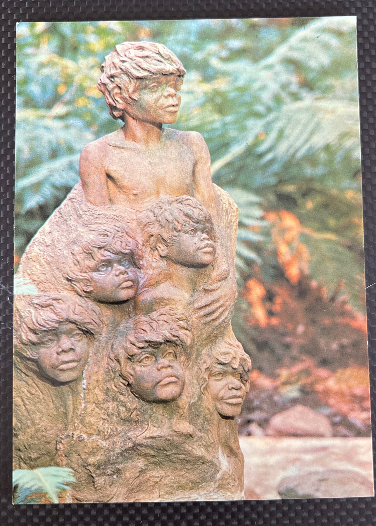Postcard William Ricketts Sanctuary Aboriginal Sculpture Mt Dandenong Chrome