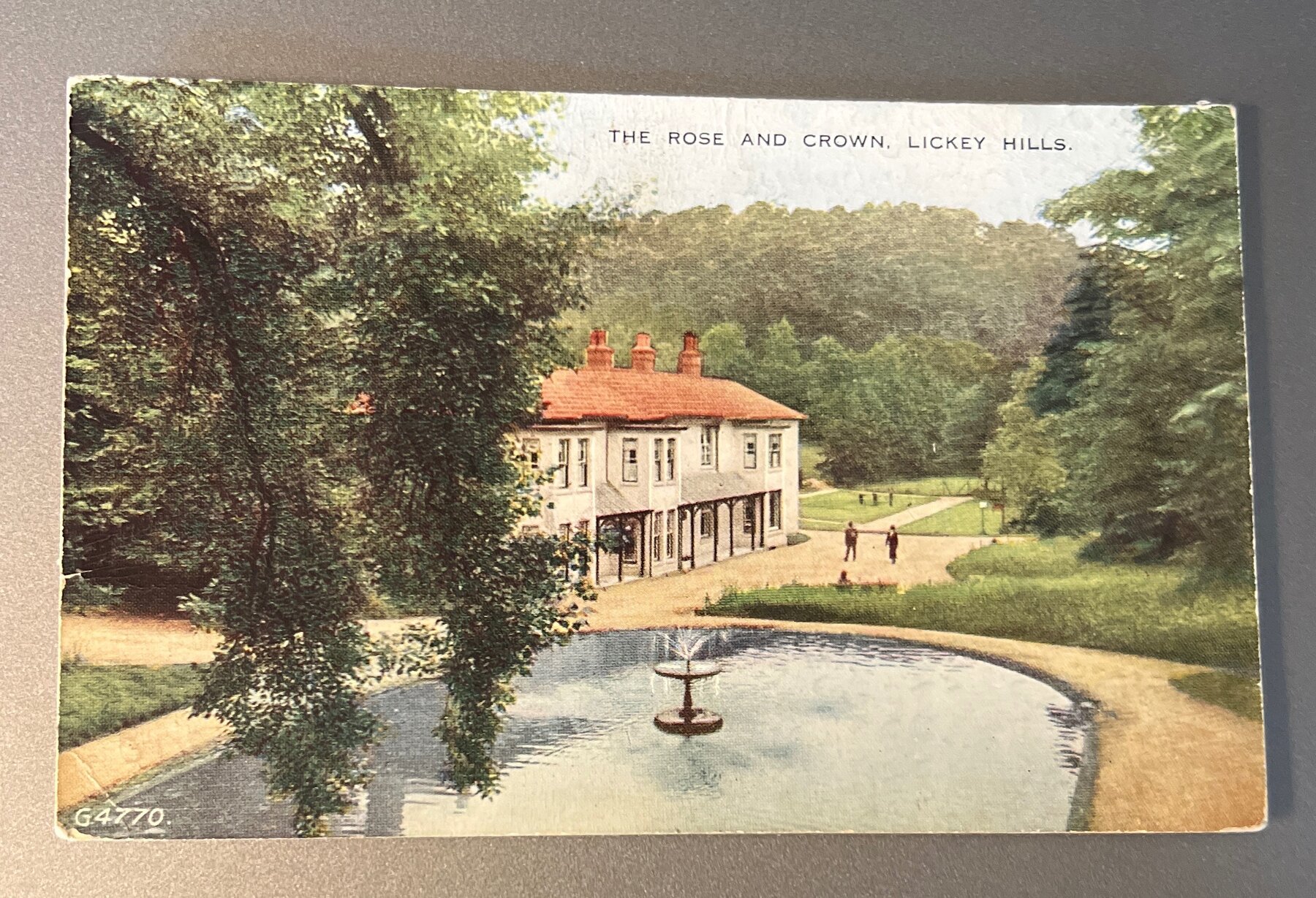 Postcard 1951 Rose & Crown Lickey Hills Birmingham England KG VI Valentine's Day