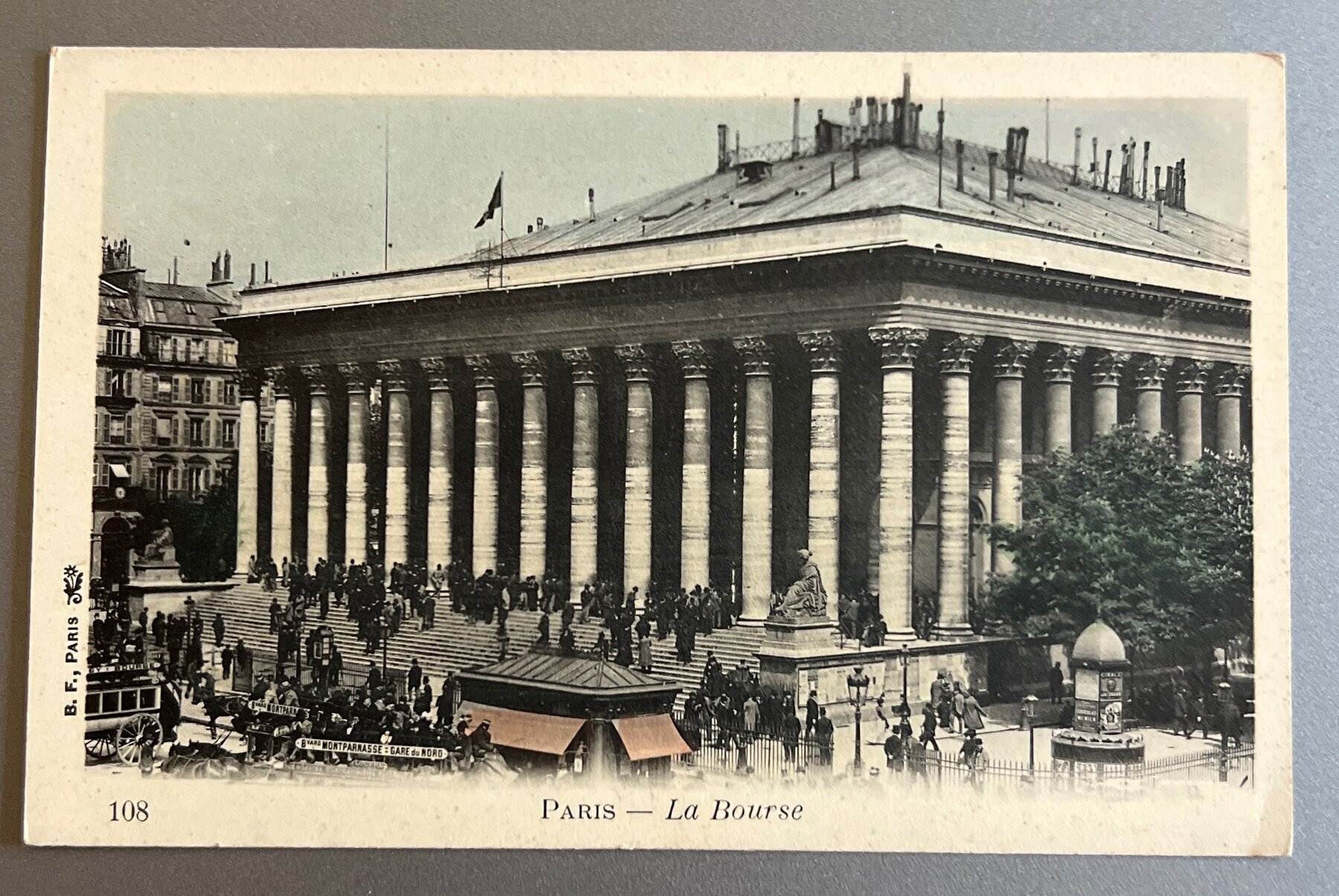 Postcard 1900 Paris La Bourse Stock Exchange France B.F. Undivided Back UDB
