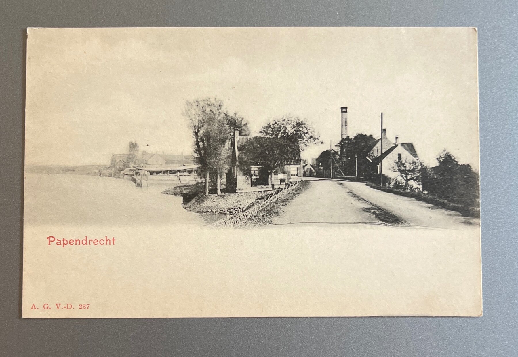 Postcard 1900 Papendrecht Netherlands Street Scene Briefkaart Pre-Linen UDB