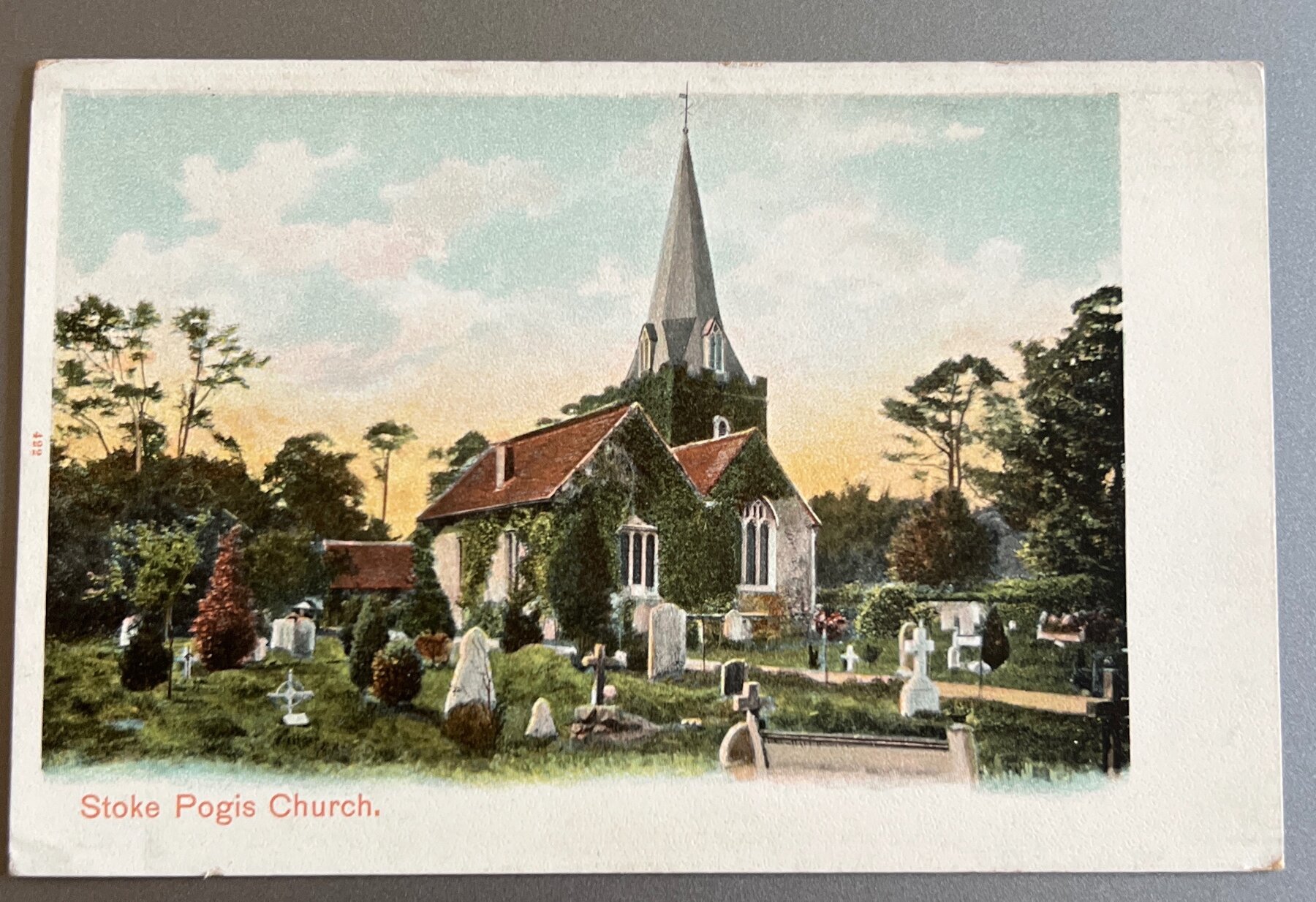 Postcard 1901 Stoke Pogis Church Bucks England Peacock Brand Graveyard UDB