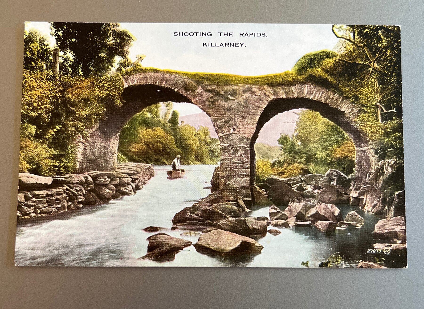 Postcard 1910 Shooting the Rapids Killarney Ireland Valentine's Valesque