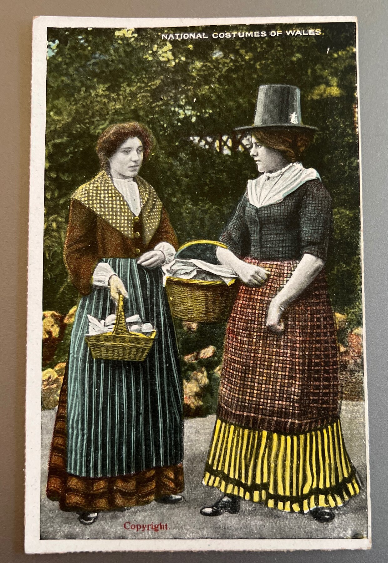 Postcard 1904 National Costumes of Wales Two Women Baskets Star Series G.D.&D